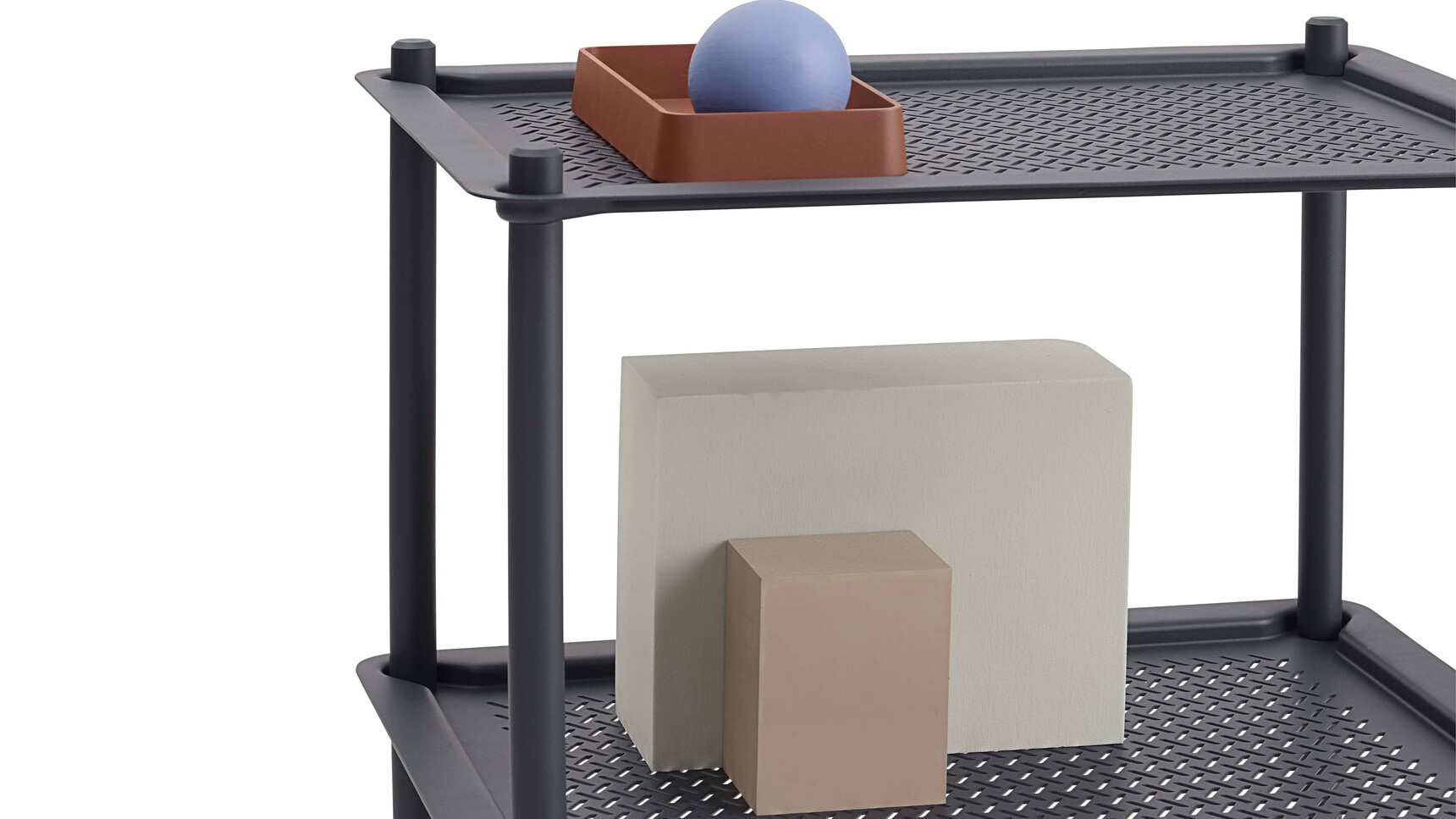 Muuto Flow Trolley 3 Layer Blue Grey Detail Image