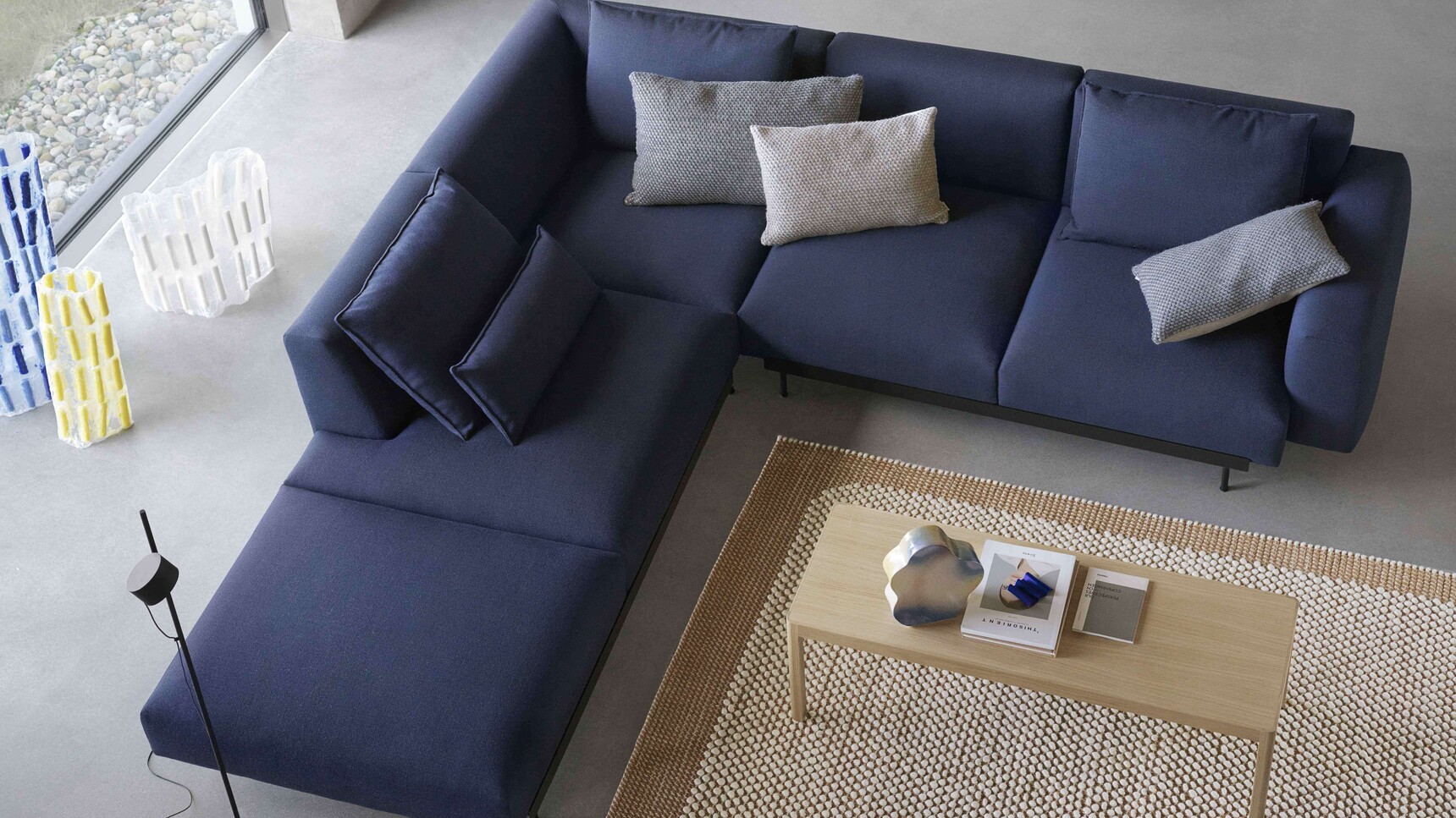 Muuto In Situ Corner Conf 2 Vidar 554 Pebble Orange Workshop Oak Compile Grey Post Floor Family Image