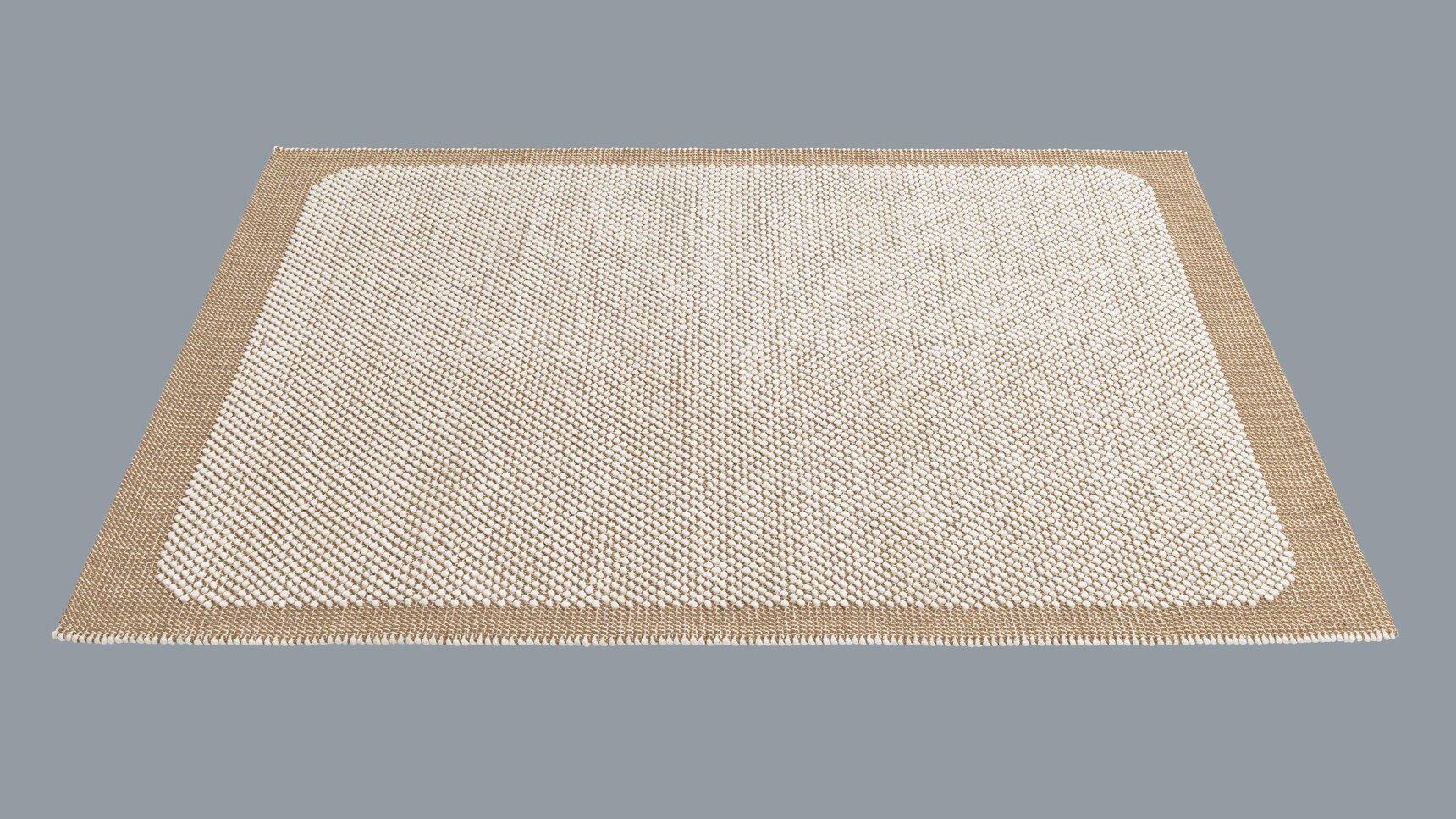 Muuto Pebble Rug 200x300 Burnt Orange Grey Background Family Image