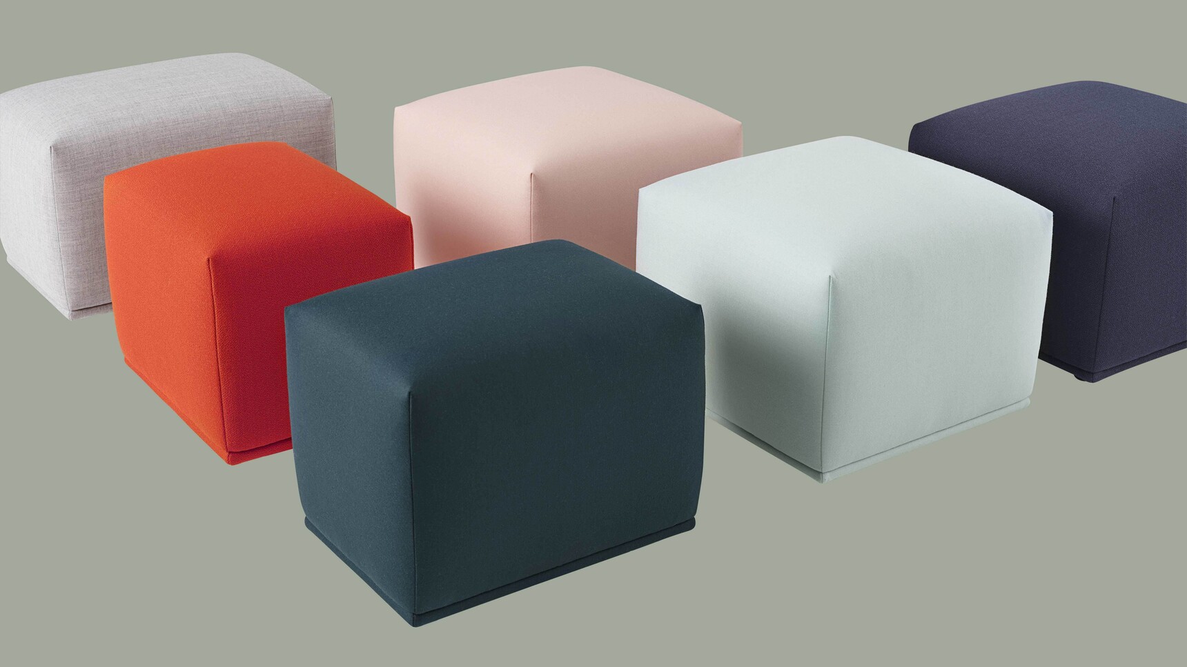 Muuto Echo Pouffe Group Of Six Pouffe Family Image