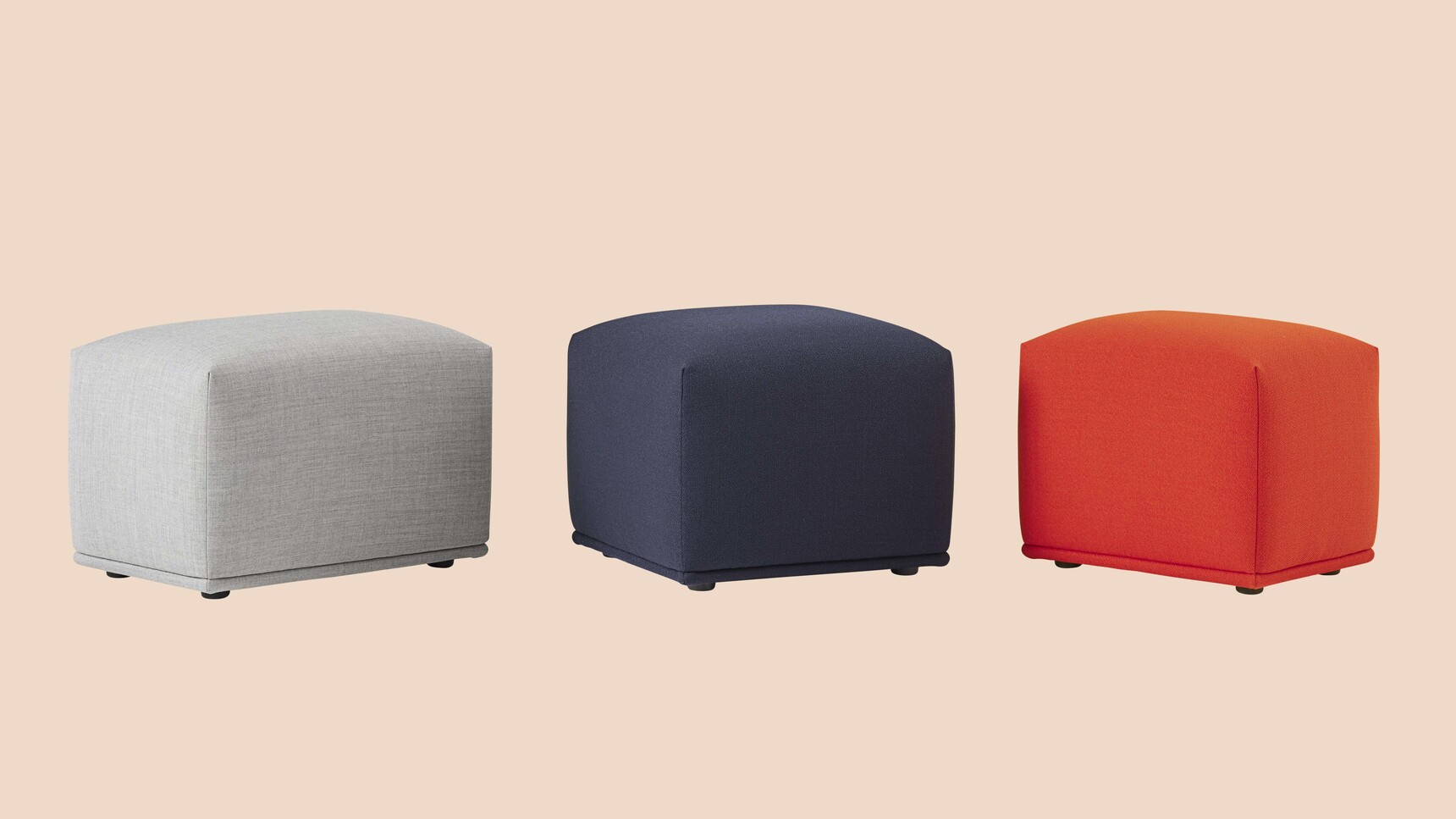 Muuto Echo Pouffe Group Of Three Family Image