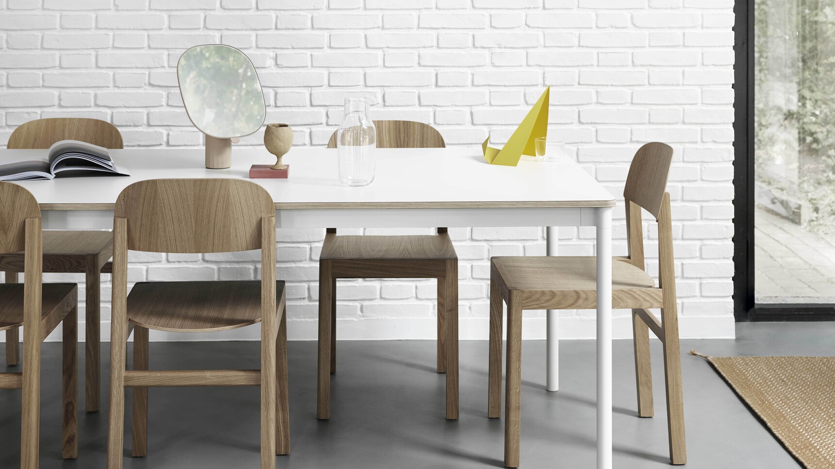 Muuto Under The Bell 55 Base Table Workshop Chair Mimic Family Image