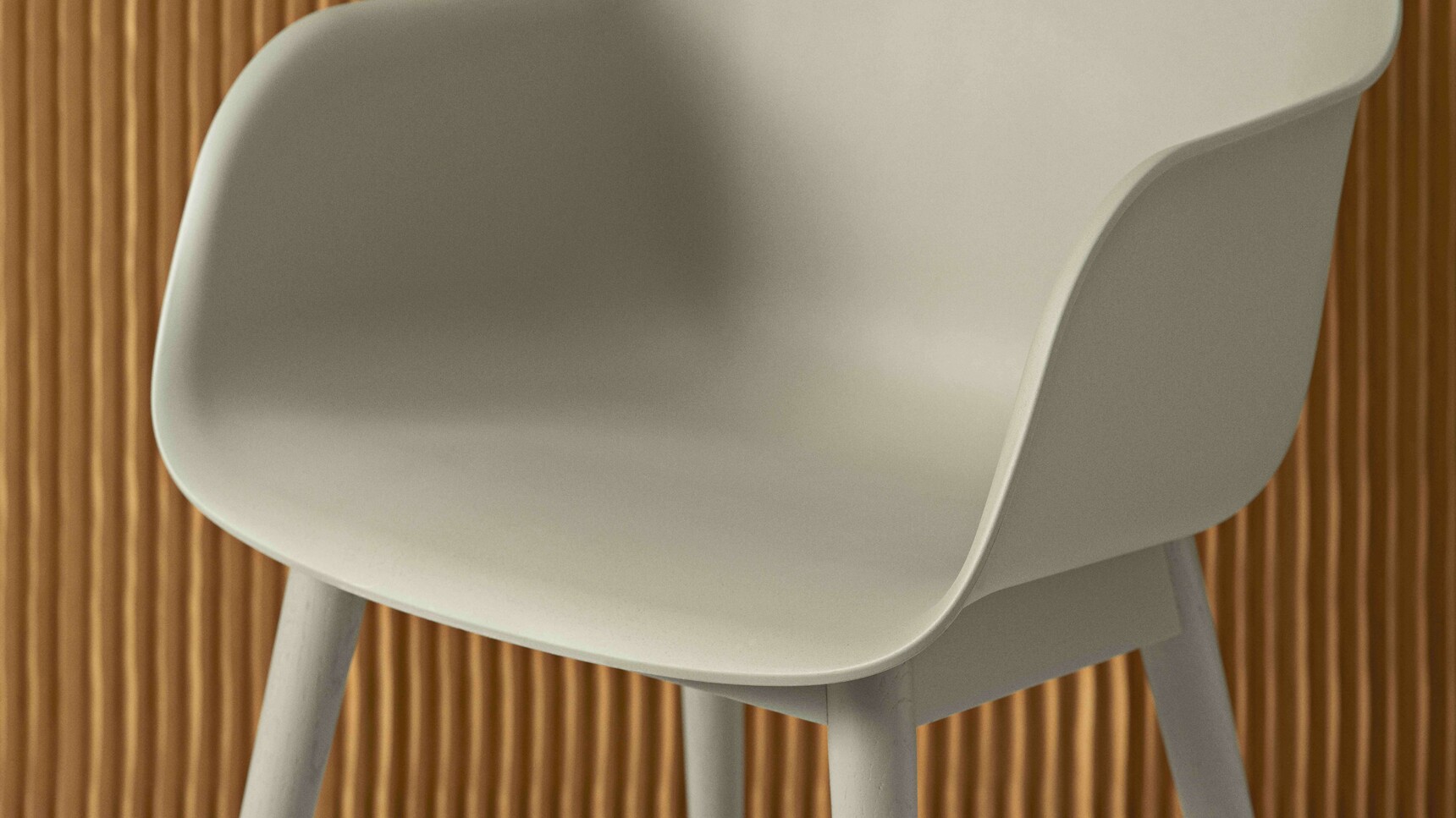 Muuto Fiber Armchair Wood Base Dusty Green Concept Family Image