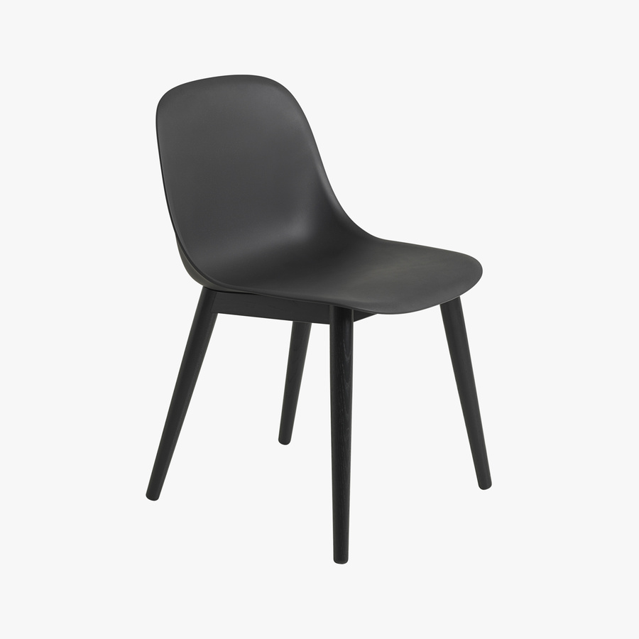 Muuto Fiber Side Chair Wood Base Hunts Office