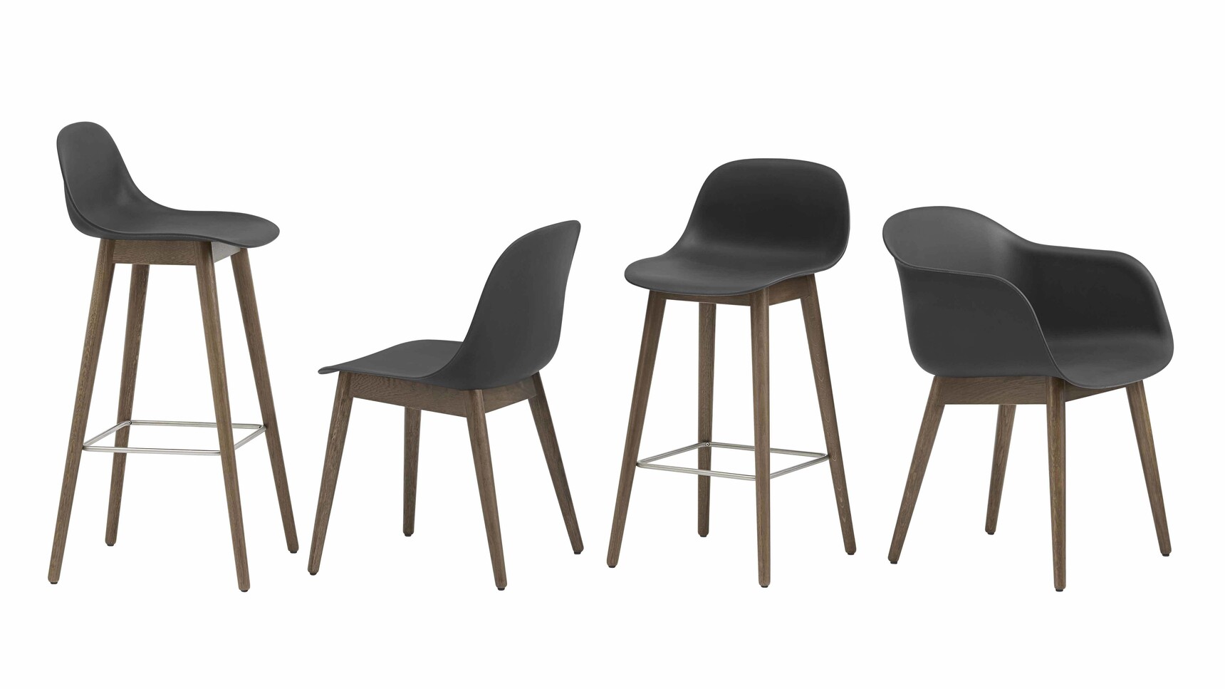 Muuto Fiber Family Black Stained Dark Brown Family Image
