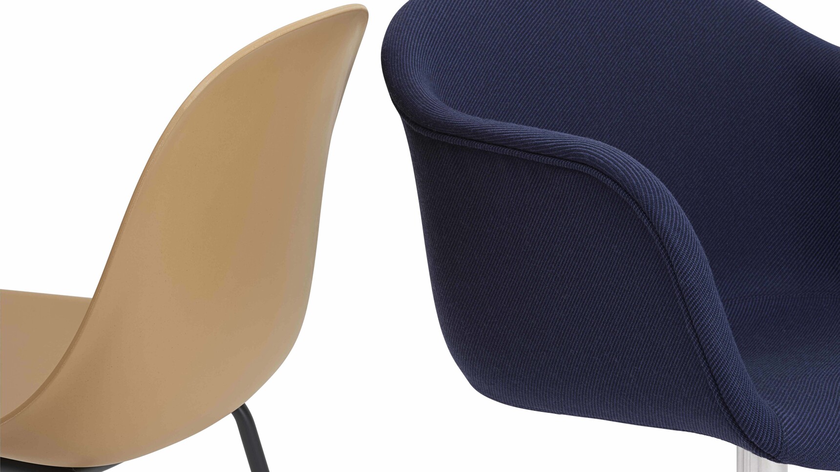 Muuto Fiber Side Chair Ochre Armchair Twill Weave 780 Detail Image