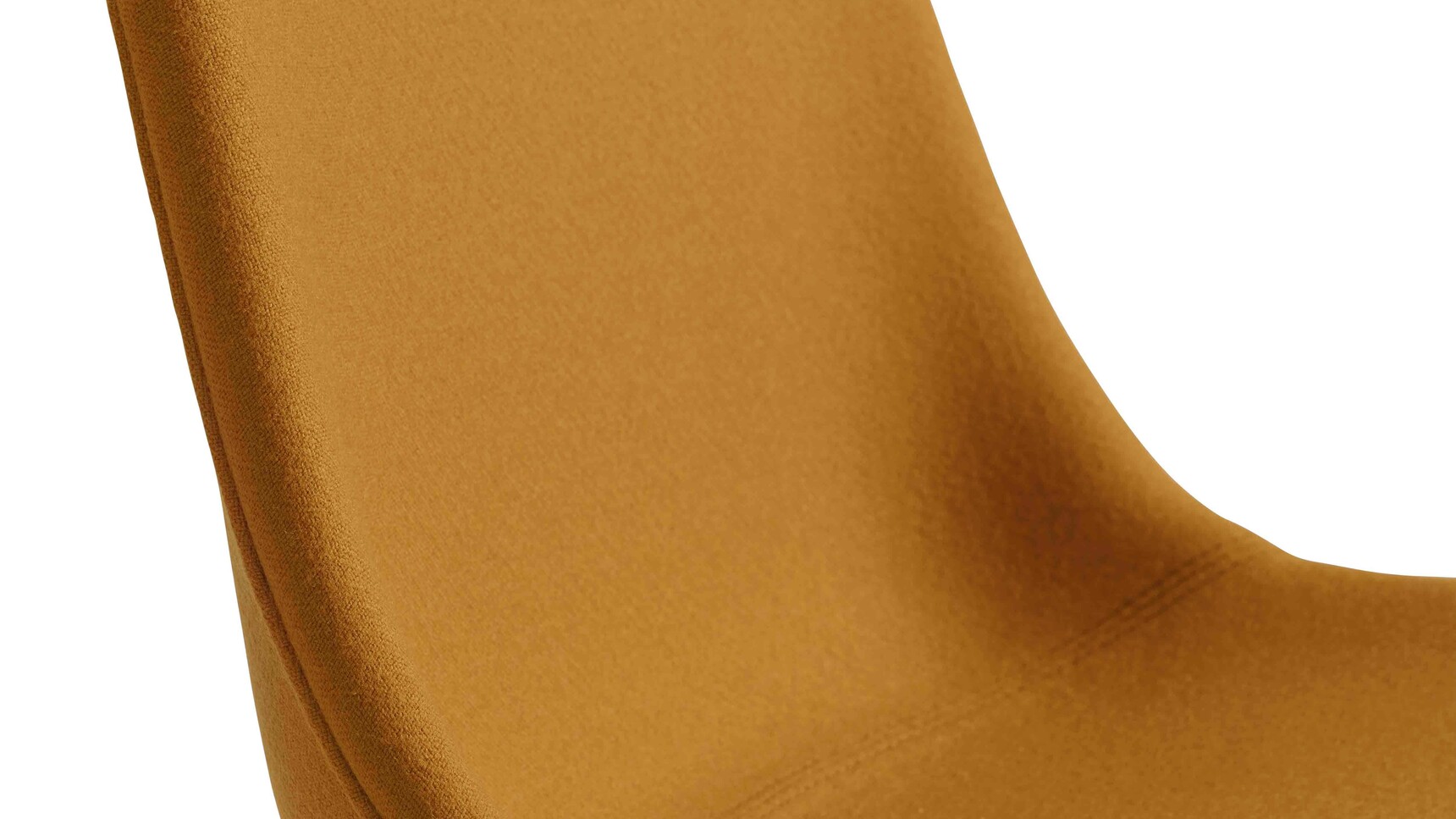 Muuto Fiber Side Chair Swivel Base Grey Knoll Hopsack K12067 Orange Detail Image