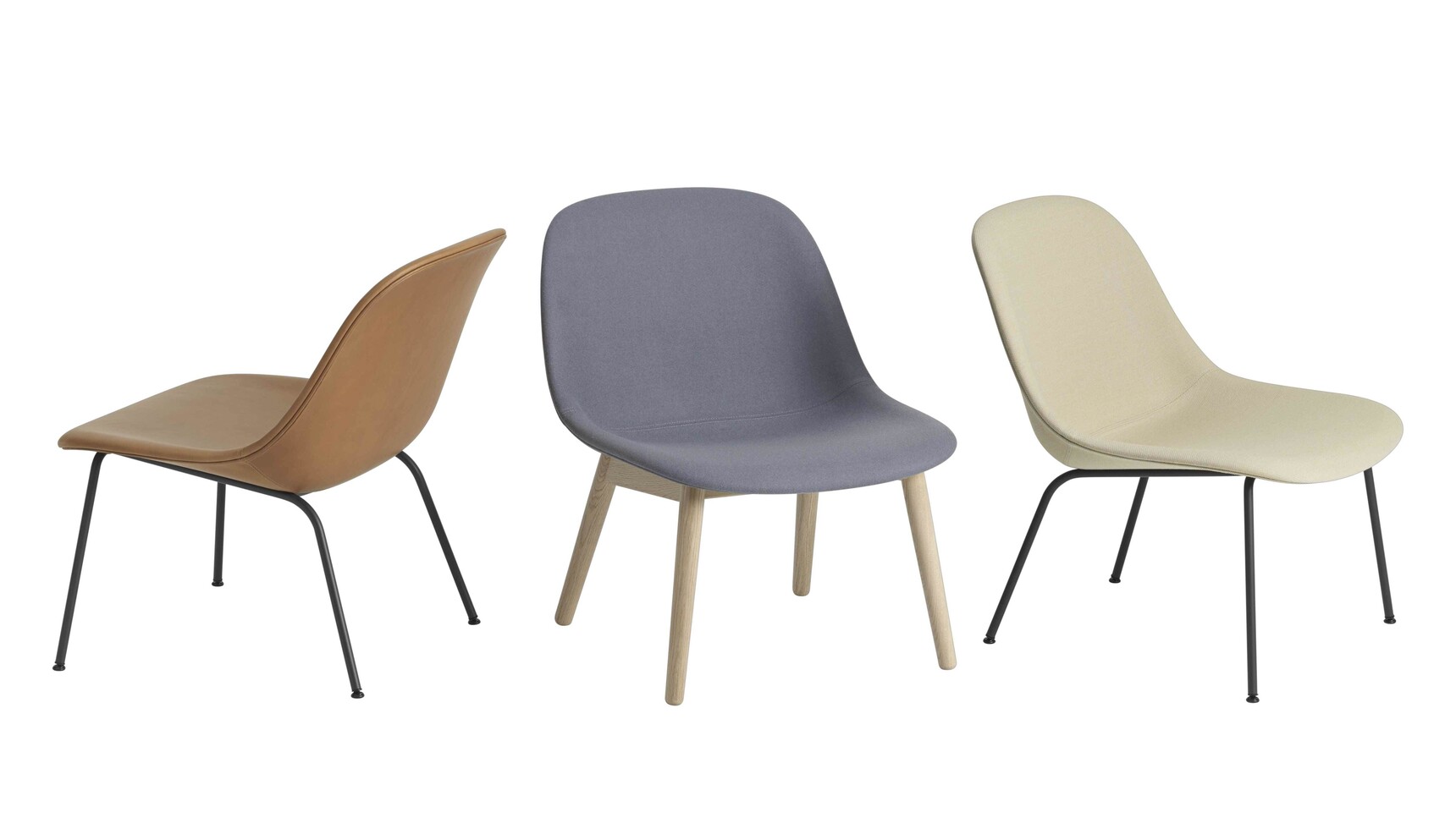 Muuto Fiber Lounge Cognac Refine Divina 154 Steelcut Trio 236 Family Image