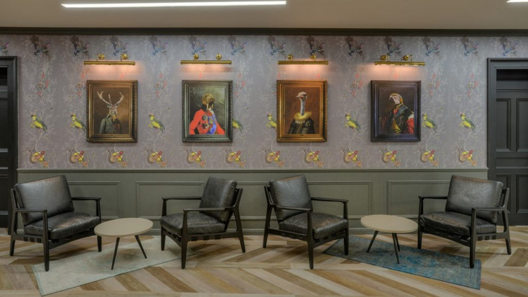 Two Workstories Air Circular Coffee Tables In Lounge Setting