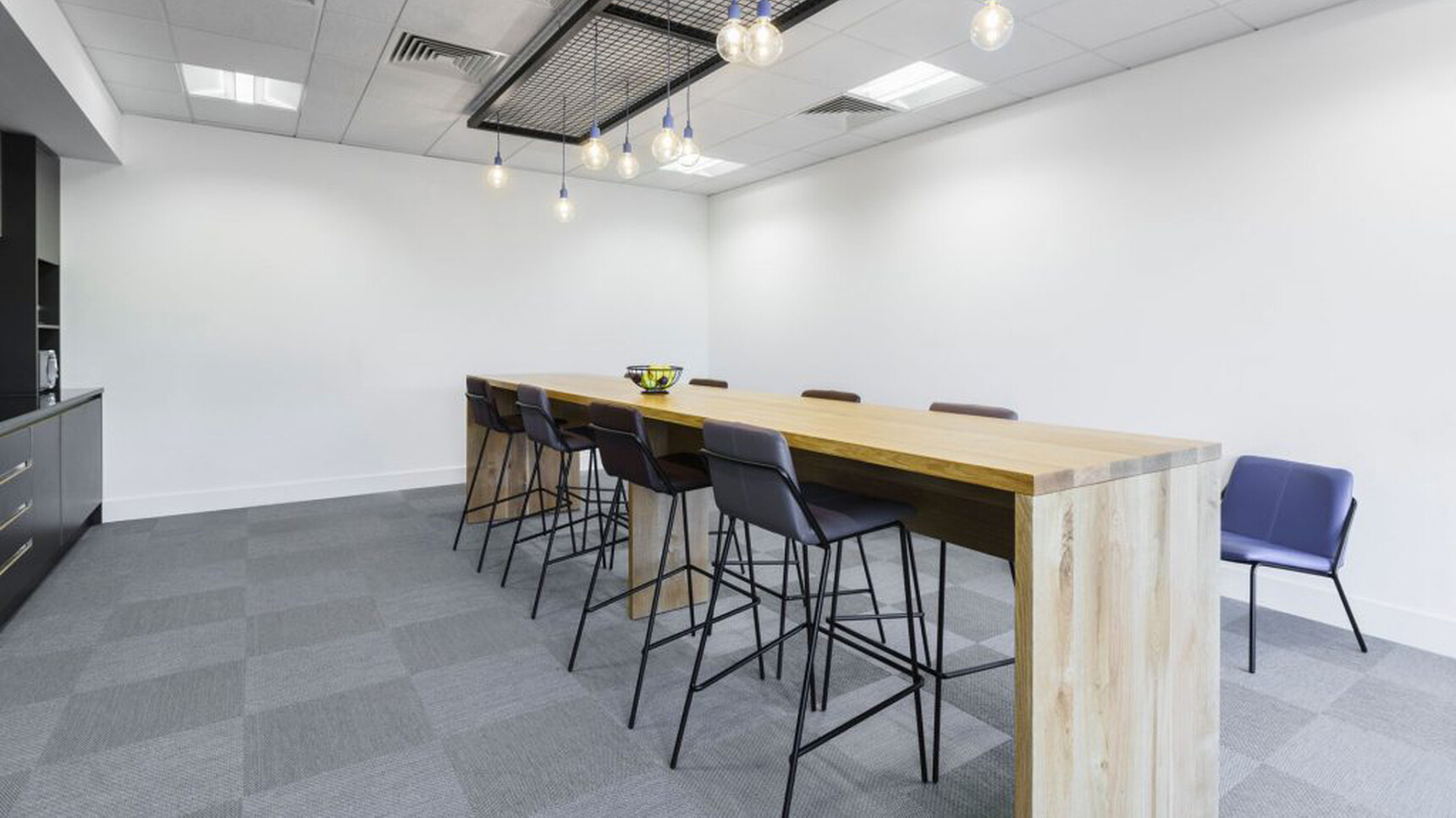 Workstories Sling High Upholstered Stool At Poseur Height Table Wood Frame Family Image