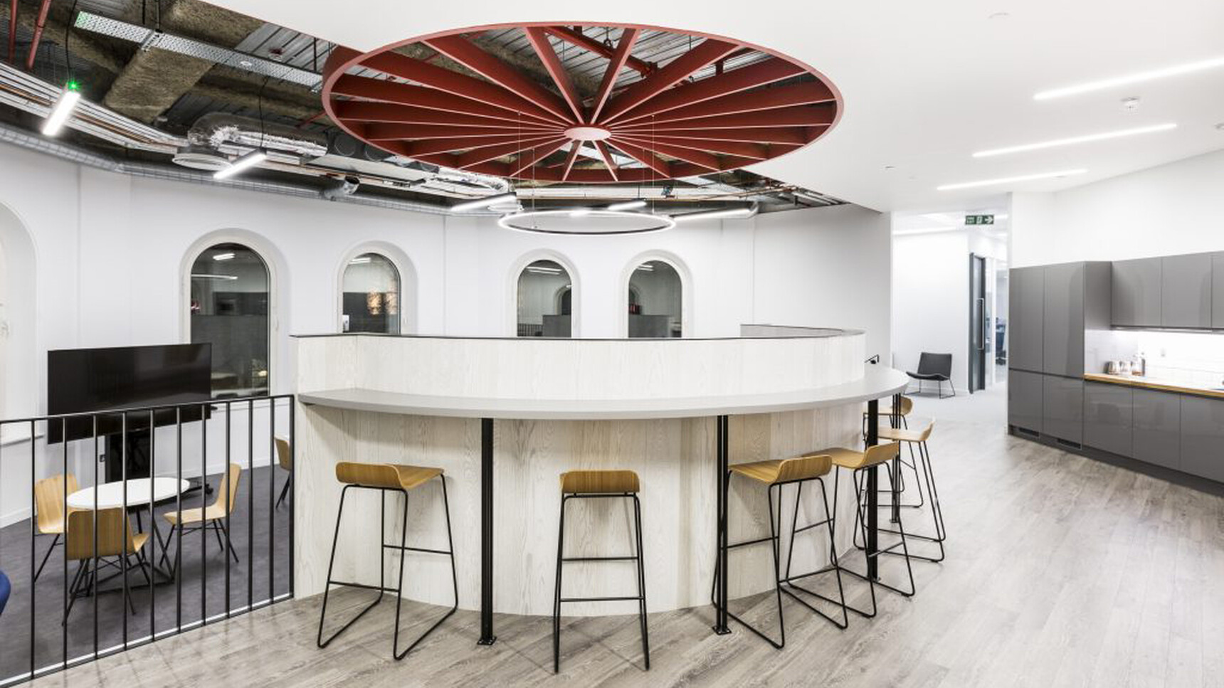 Workstories Lolli High Stool Black Frame In Bar Setting