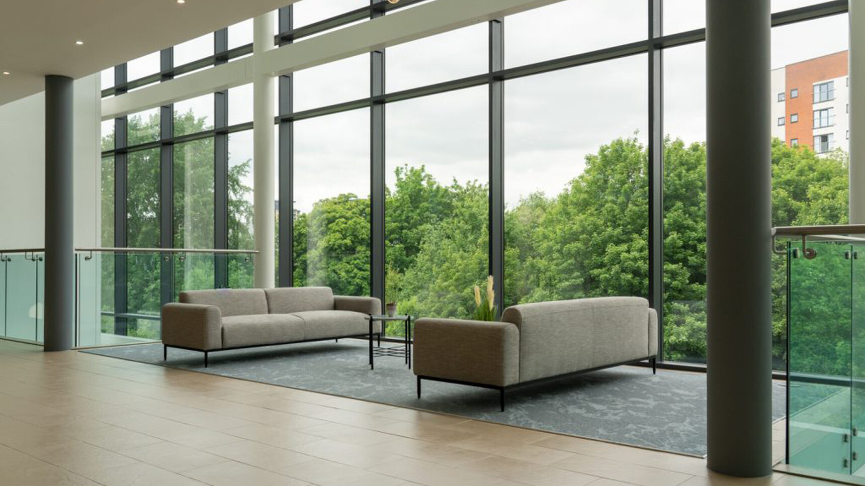 Two Workstories District Sofa 3 Seater Sofas In Office Environment