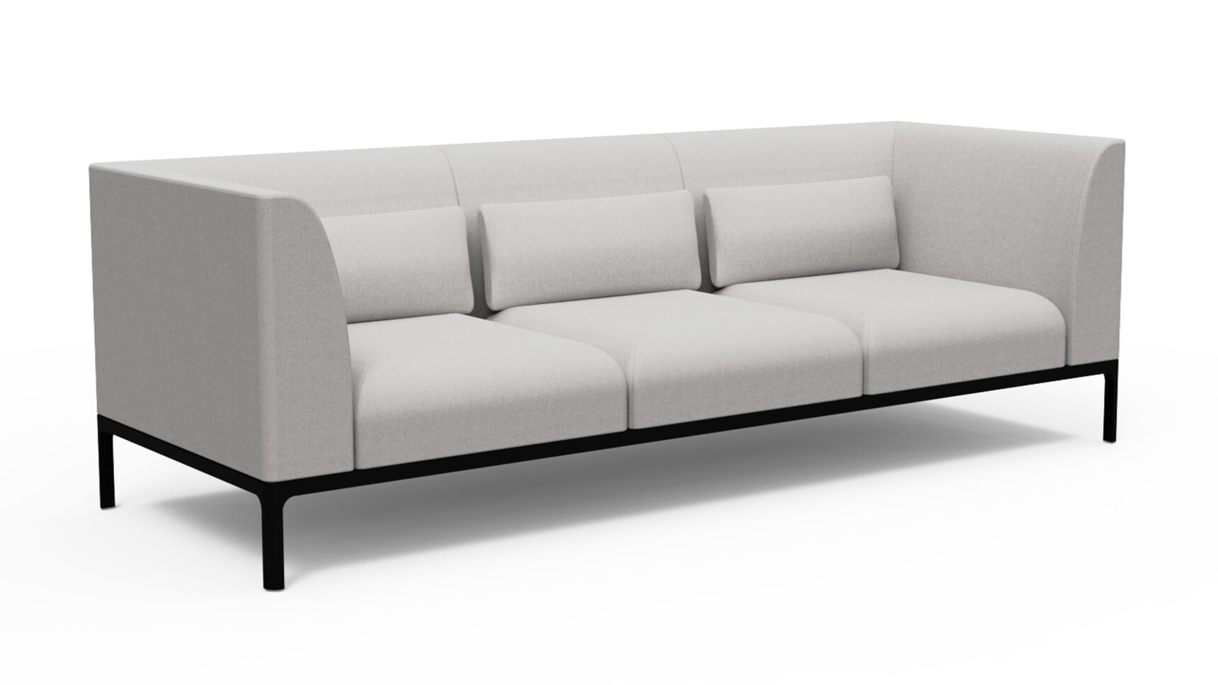 Workstories Profile Sofa 3 Seater Light Grey Family Image