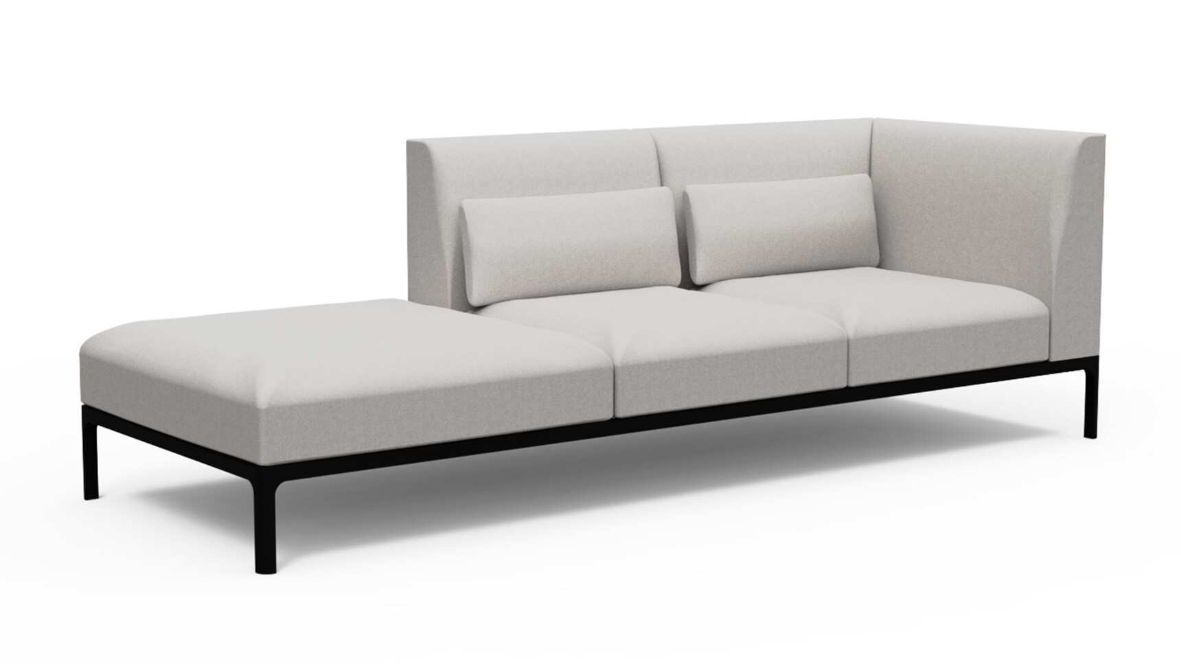 Workstories Profile Sofa 3 Seater Daybed Right Light Grey Family Image