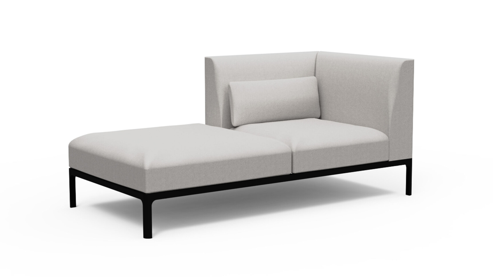 Workstories Profile Sofa 2 Seater Daybed Right Light Grey Family Image