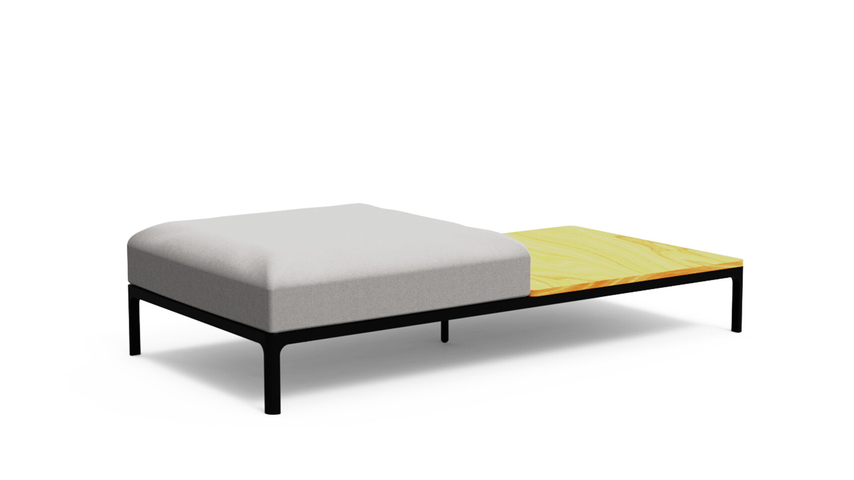 Workstories Profile Sofa Single Island With Table Light Grey Family Image