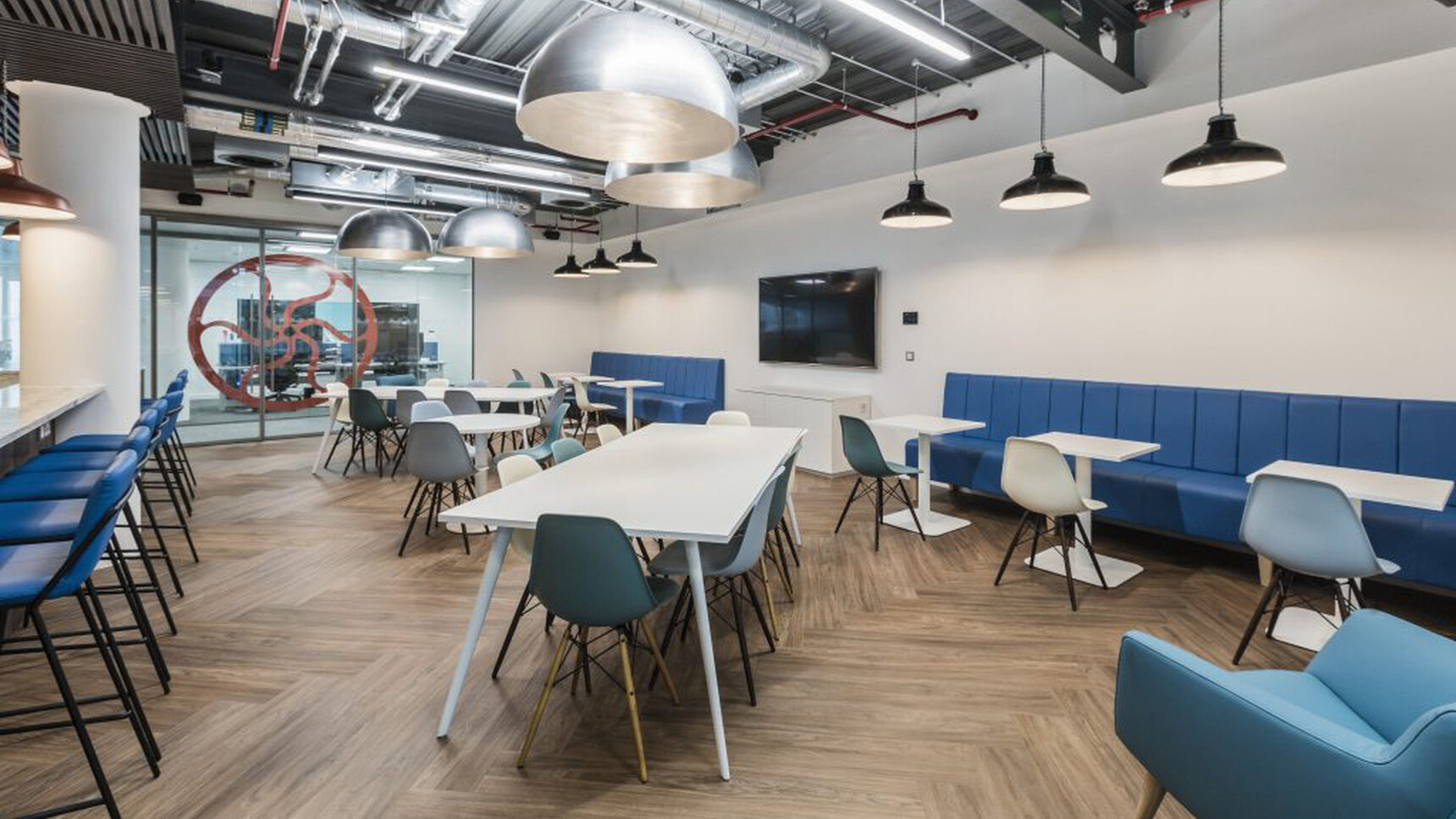 Two Workstories Air Meeting Tables In Office Setting