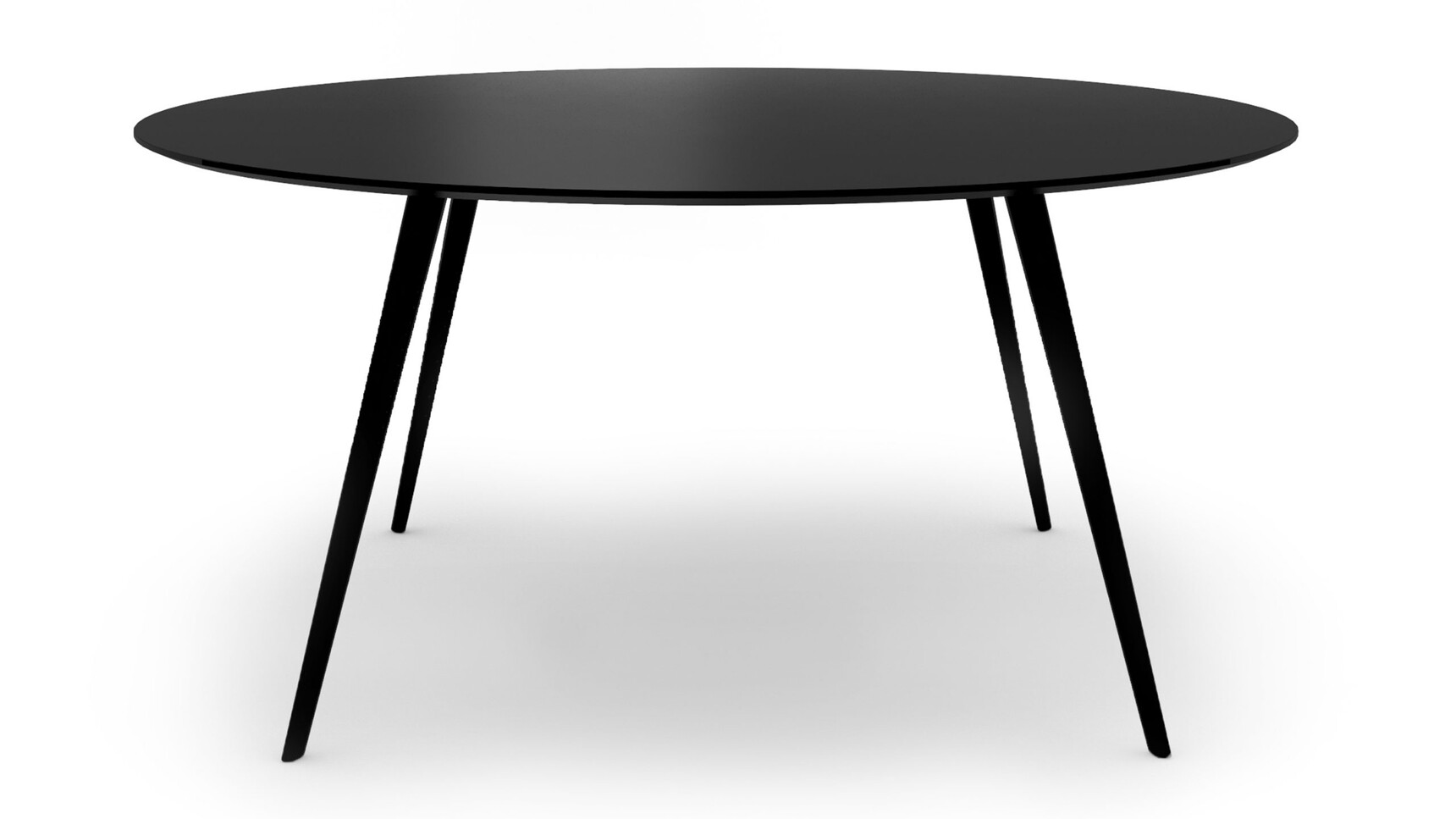Workstories Air Round Meeting Table Black Finish Family Image