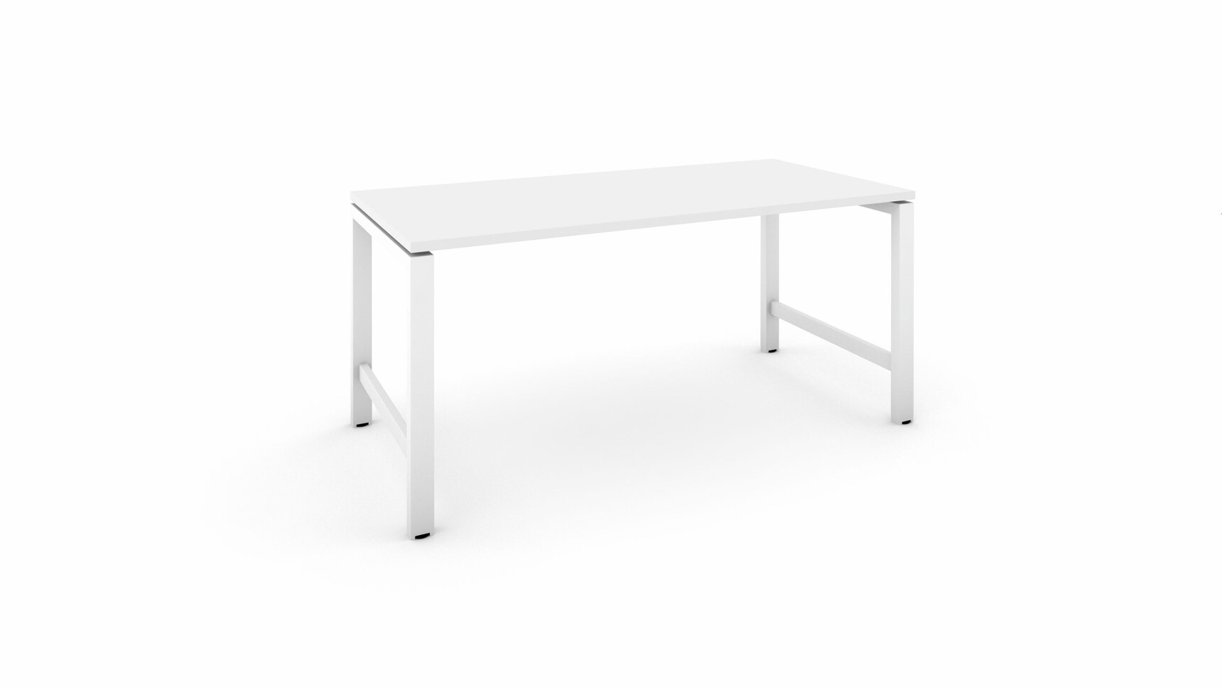 Workstories Studio Desk 1 Person White Frame White Top Family Image