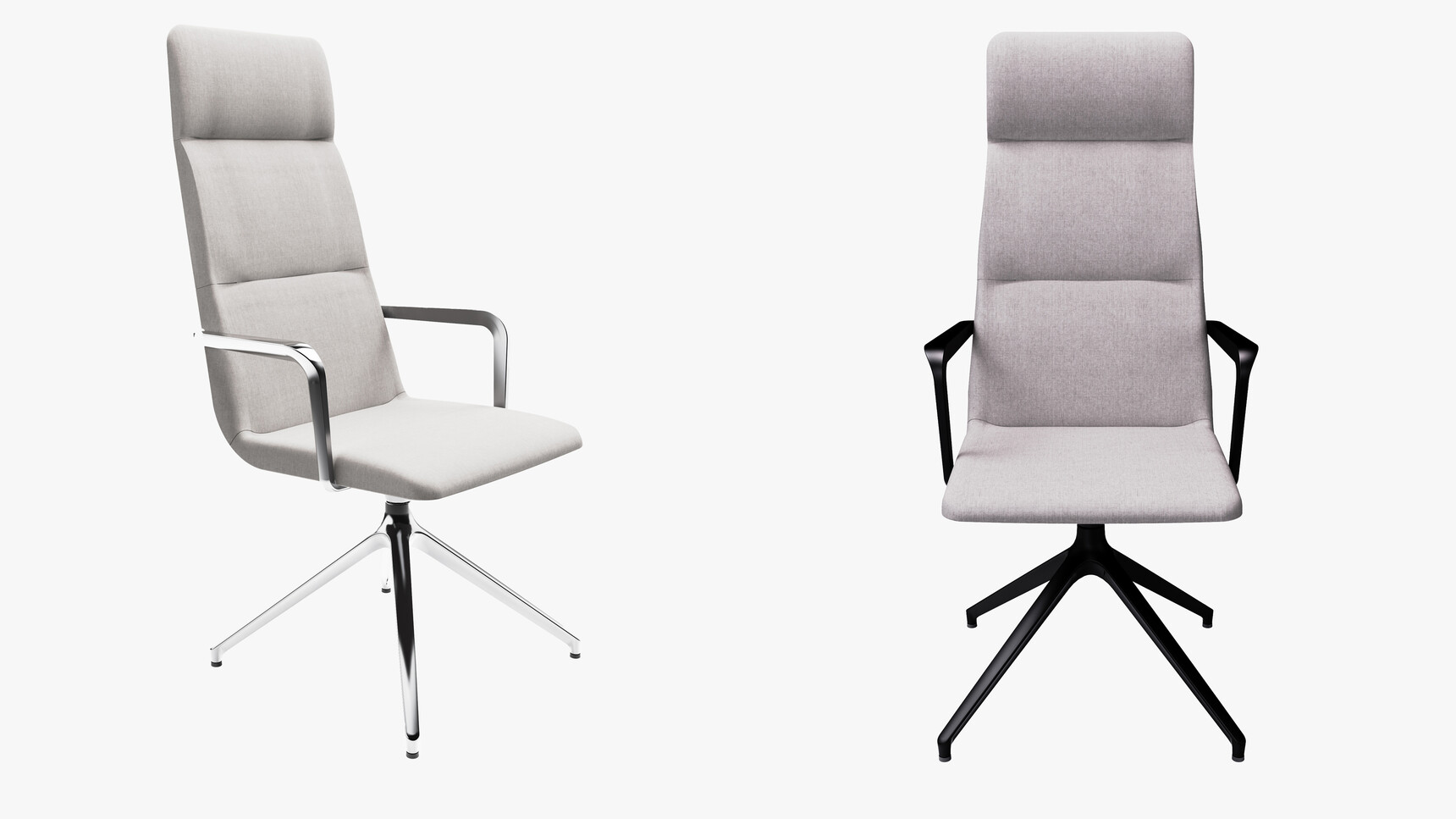 Workstories Accord High Meeting Chair 4-Star Pyramidal Base Black Polished Finish Family Image