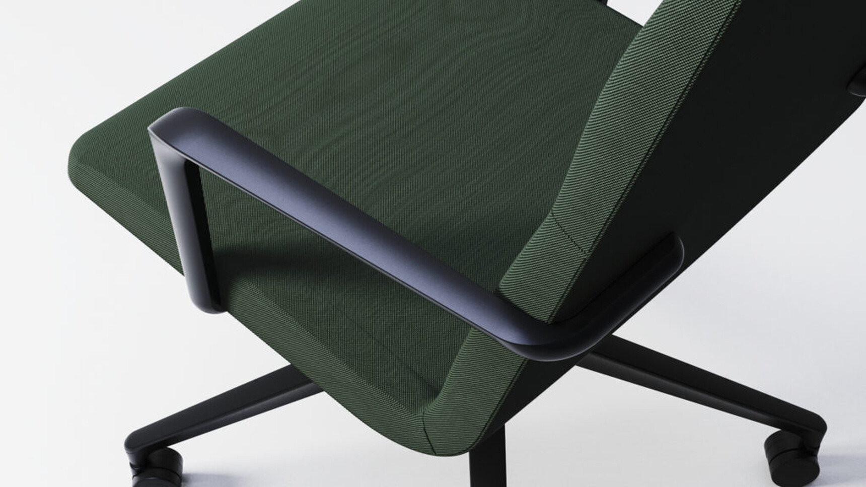 Workstories Accord High Meeting Chair 4-Star Pyramidal Base With Castors Black Finish Detail Image