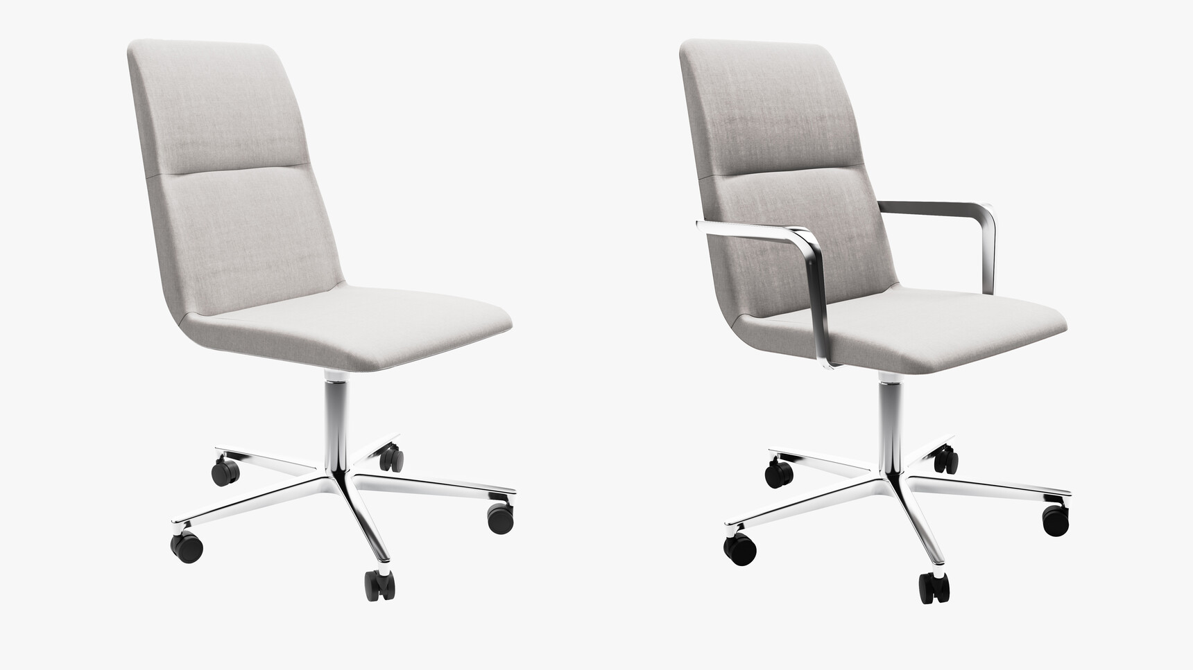 Workstories Accord Mid Meeting Chair 5-Star Base With Castors Without Arms With Arms Family Image