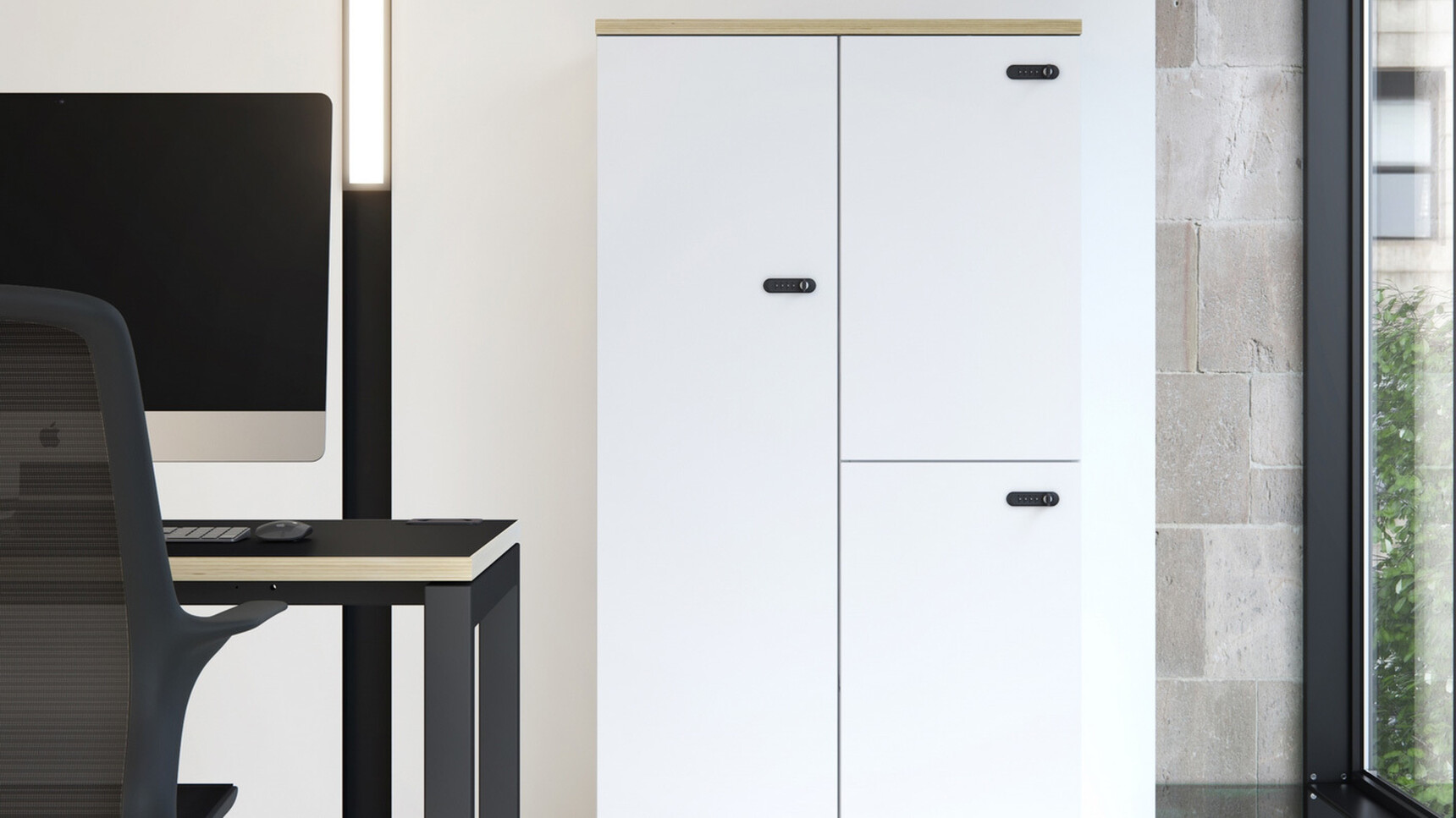Elite Locker Unit with Single Door 1465mm High And 1115mm High With White Finish