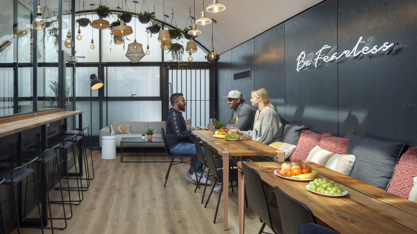 Workstories Lolli Cafe Chair Black Ash In Office Environment