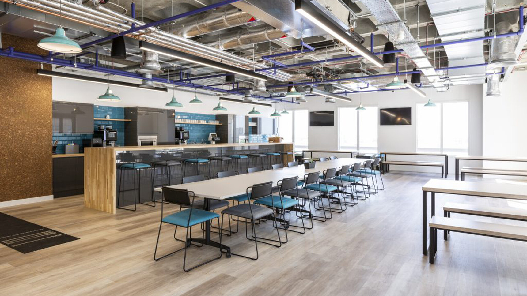 Workstories Transit Upholstered Cafe Chair In Office Setting