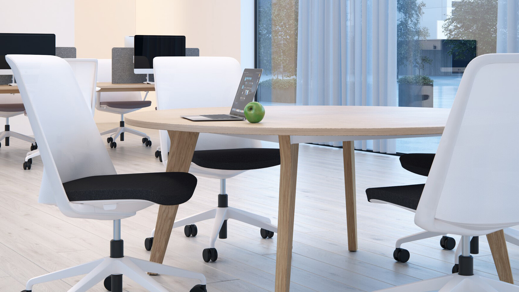 Various Elite Office Furniture Breeze Mesh Back Office Chairs Grey Frame In Office Setting