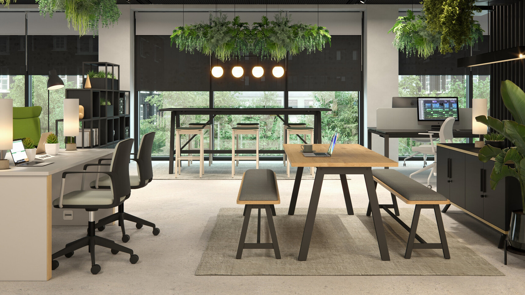 Elite Office Furniture Infinity Meeting Chairs Upholstered Back Seats In Office Setting