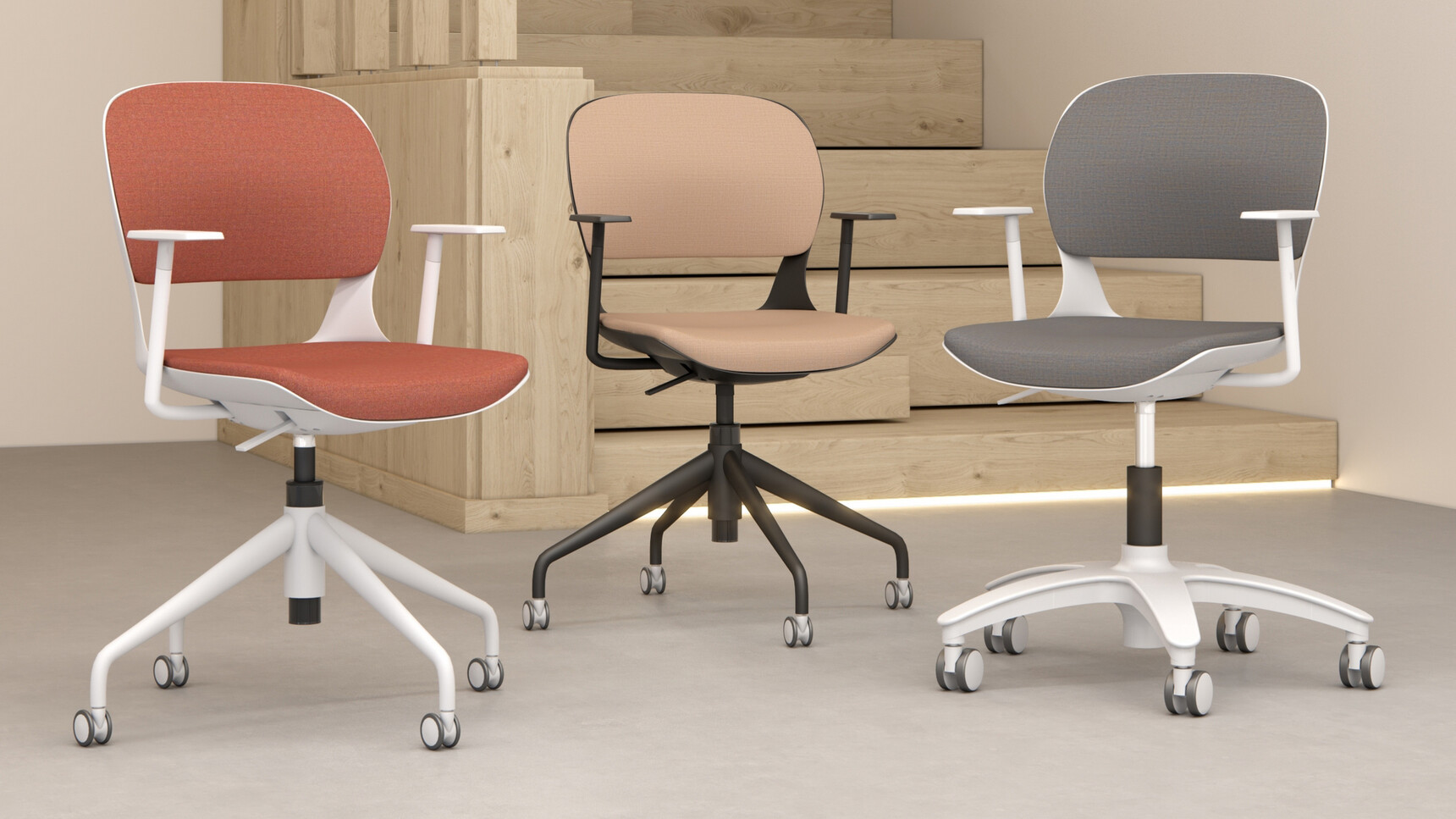 Elite Office Furniture Ace Meeting Chair With Five Star Base And Four Star Base Family Image