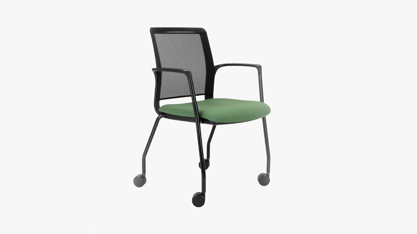 Elite Office Furniture Infinity Meeting Chair With Four Leg Base On Castors Mesh Back Family Image
