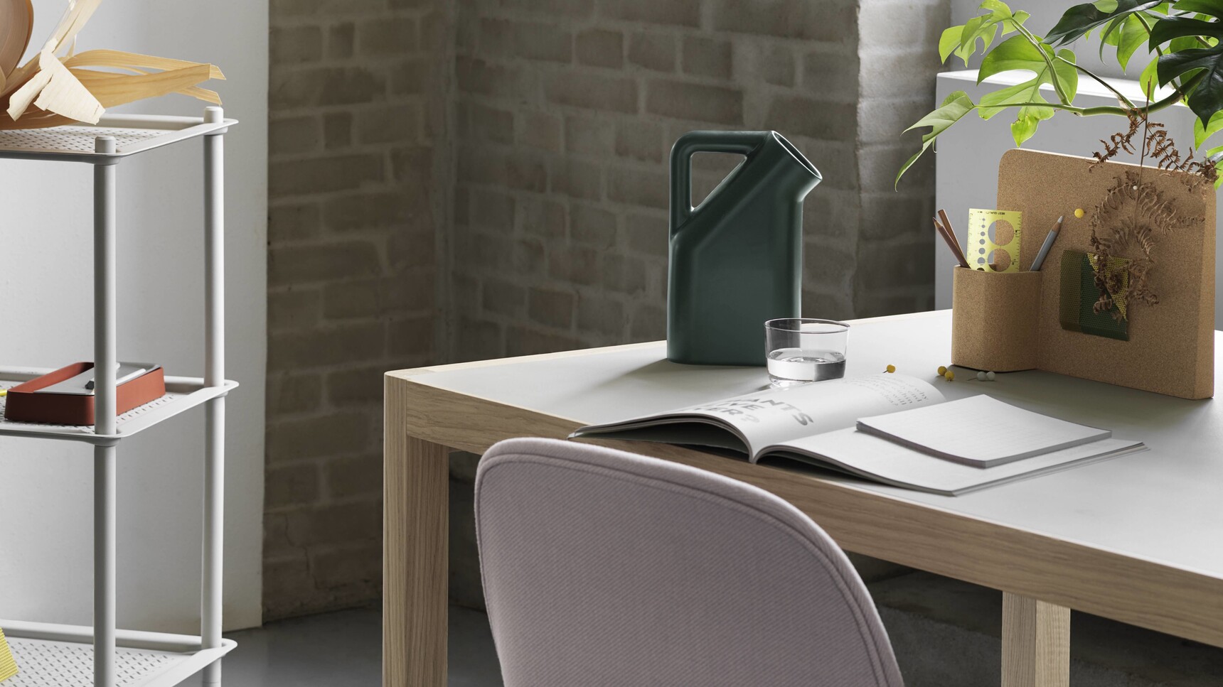 Muuto Flow Trolley 3 Layer Grey Workshop Table Fiber Side Swivel Grey Twill Weave 620 Story Pinboard Linear Pendant V2 Family Image