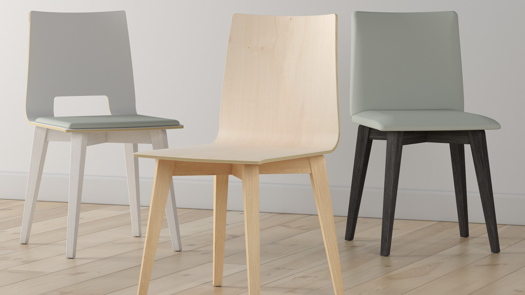 Elite Office Furniture Multiply Wood Meeting Chairs With Four Leg Base With Open And Closed Back Family Image