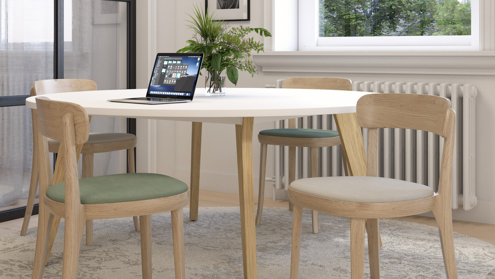 Elite Office Furniture Aura Meeting Chairs With Seat Pad At Table Family Image