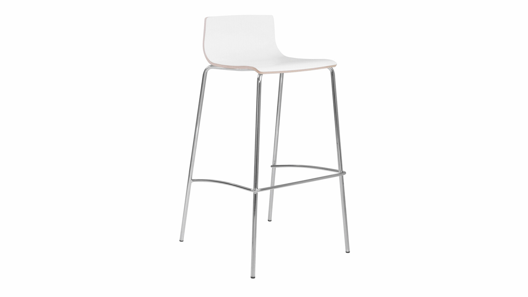 Elite Office Furniture Multiply Stool With Four Leg Base Closed Back On Grey Background Family Image