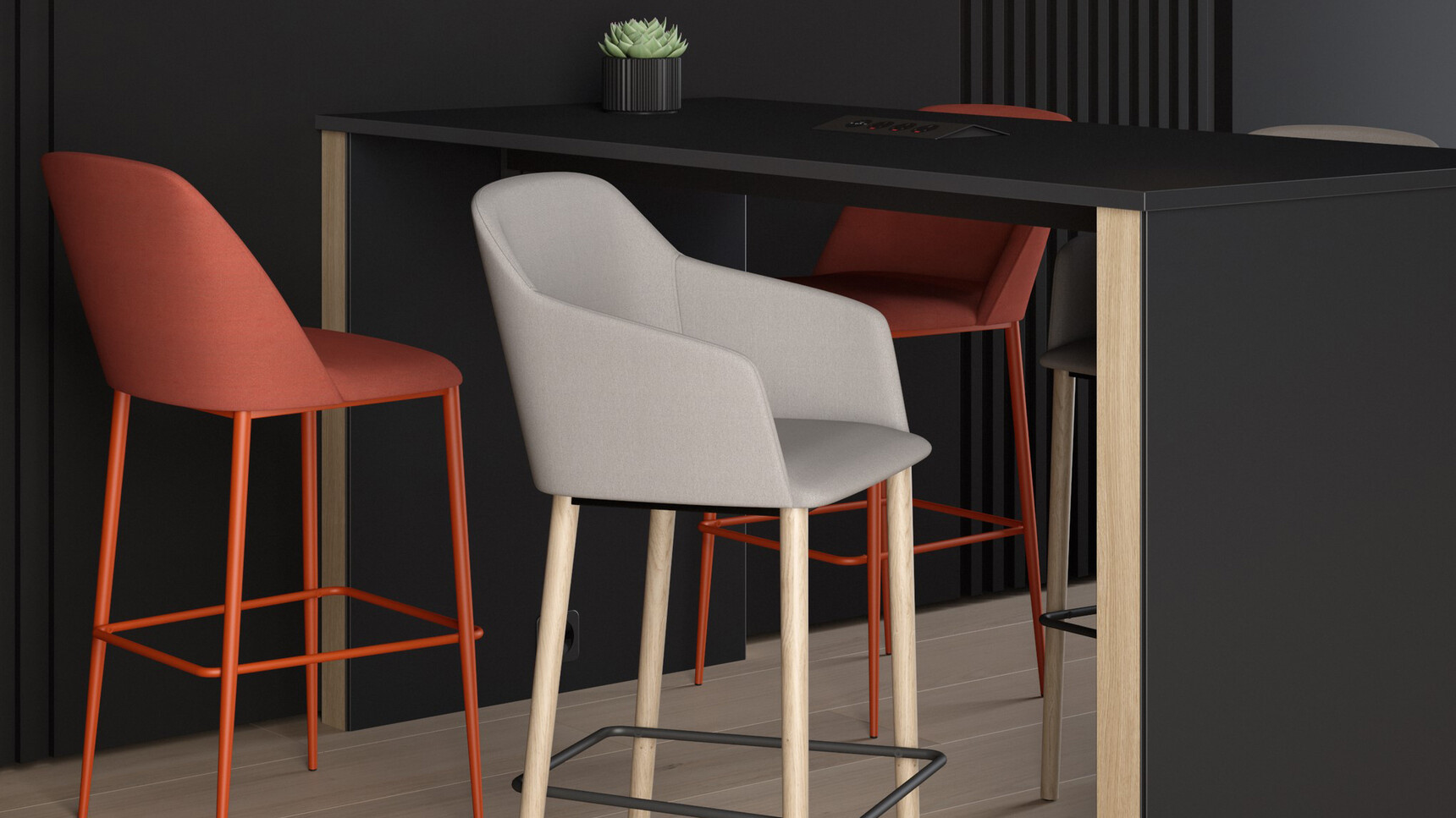 Elite Office Furniture Pablo Wood Metal Base Family Image