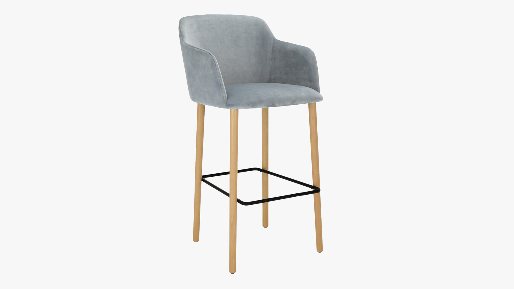 Elite Office Furniture Pablo Stool With Four Leg Base And Arms Wood Base Family Image