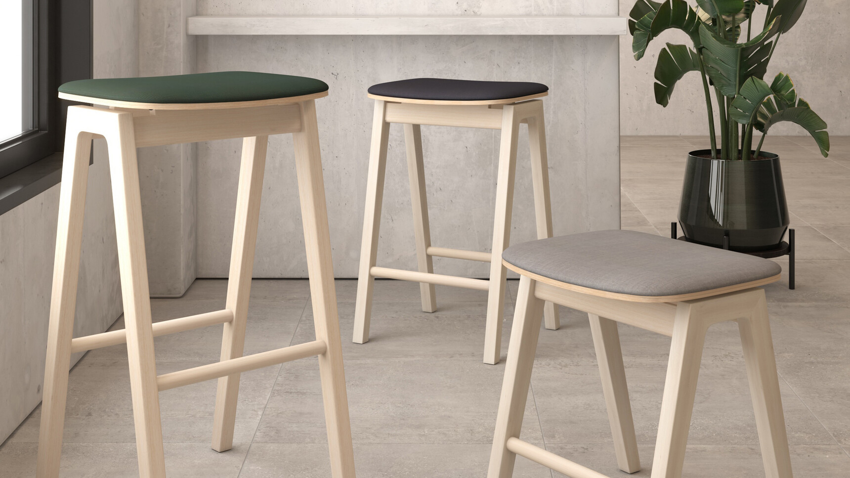 Elite Office Furniture Ritz Low Counter Bar Stool Family Image