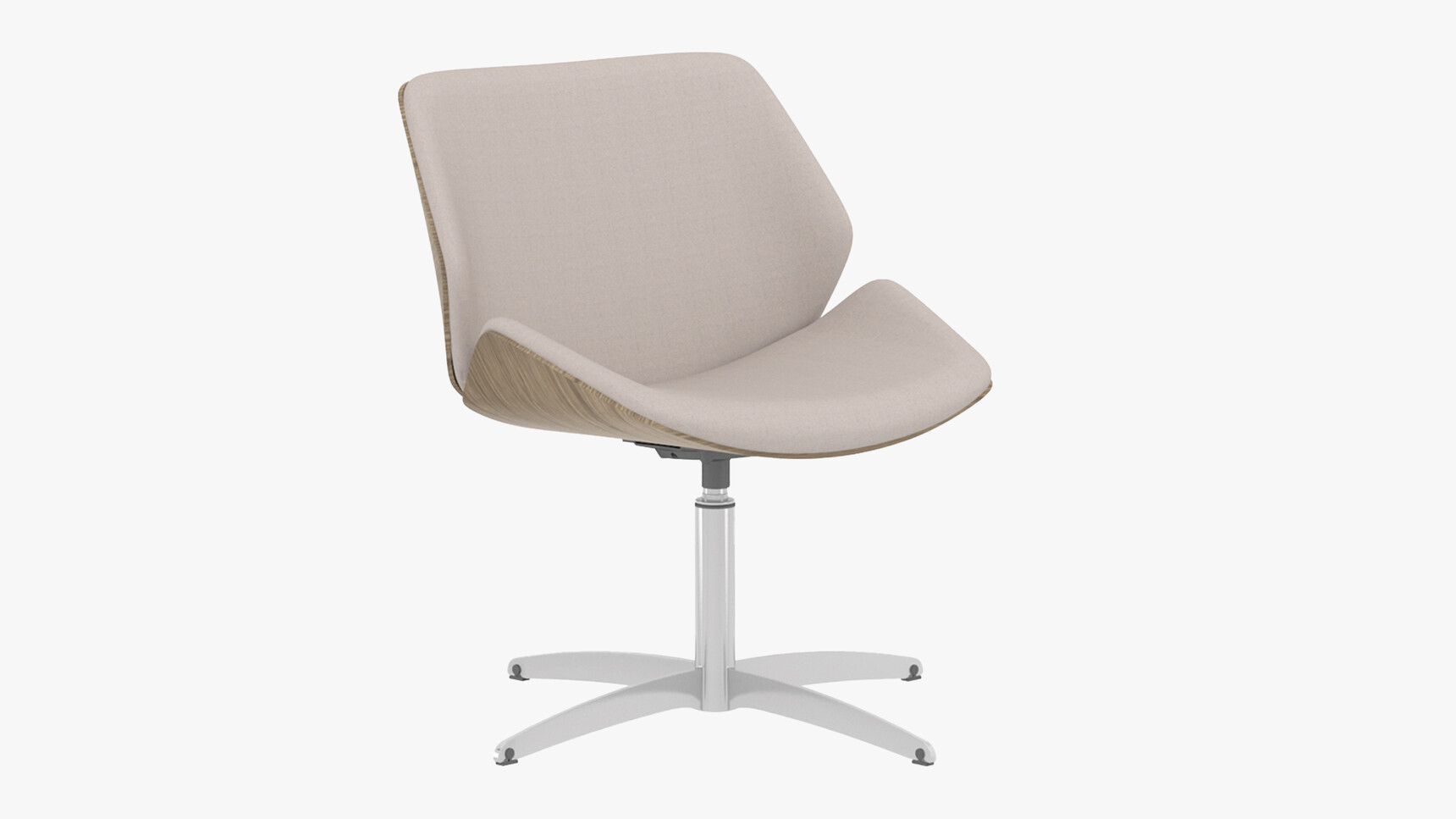 Elite Office Furniture Cascara Medium Back Lounge Chair With Chrome Swivel Base Family Image