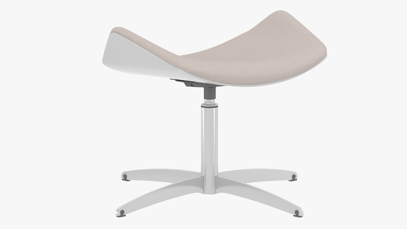 Elite Office Furniture Cascara Upholstered Footstool With Chrome Four Star Base Family Image