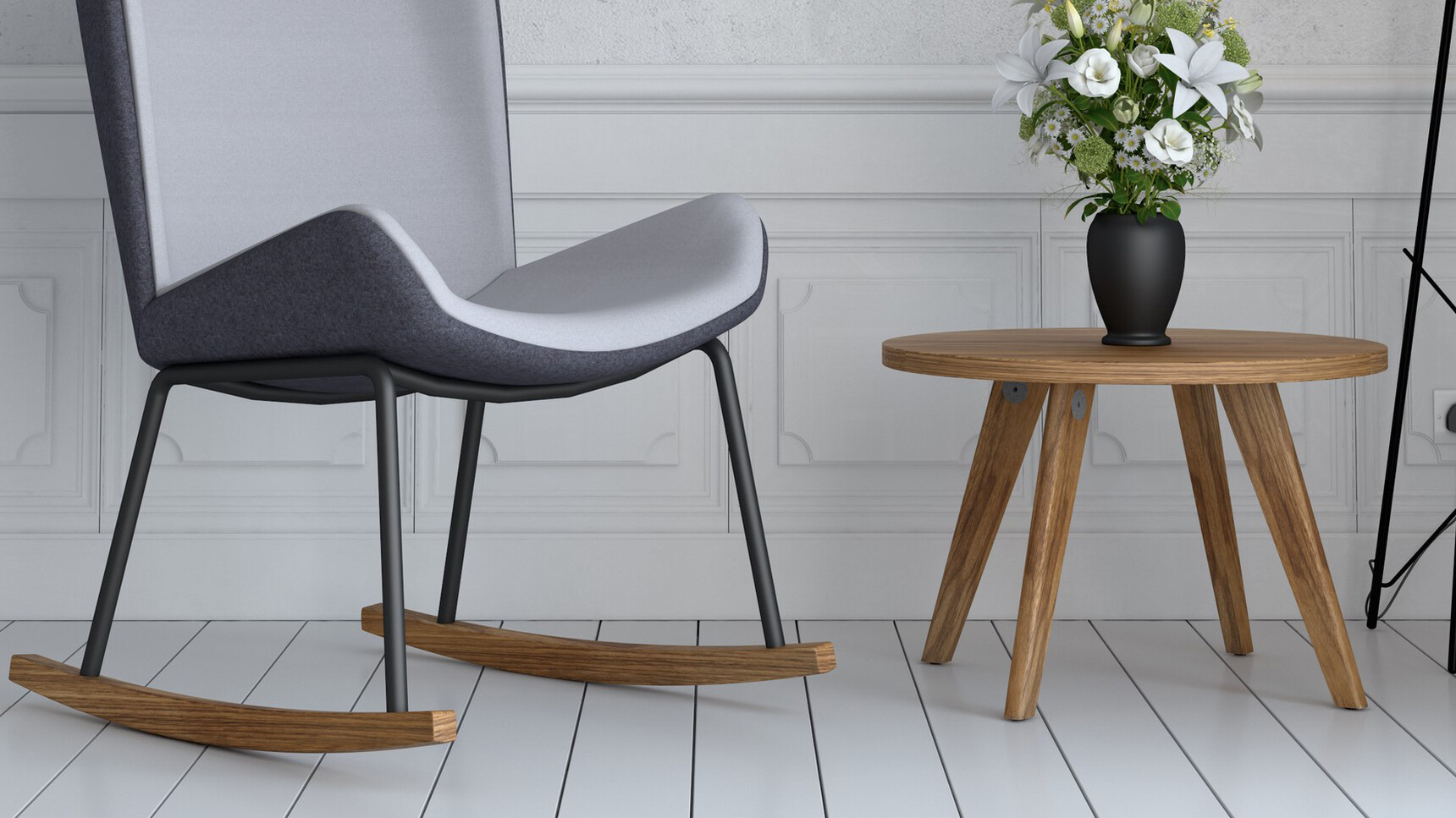 Elite Office Furniture Myla Medium Back Lounge Chair With Rocker Base Detail Image