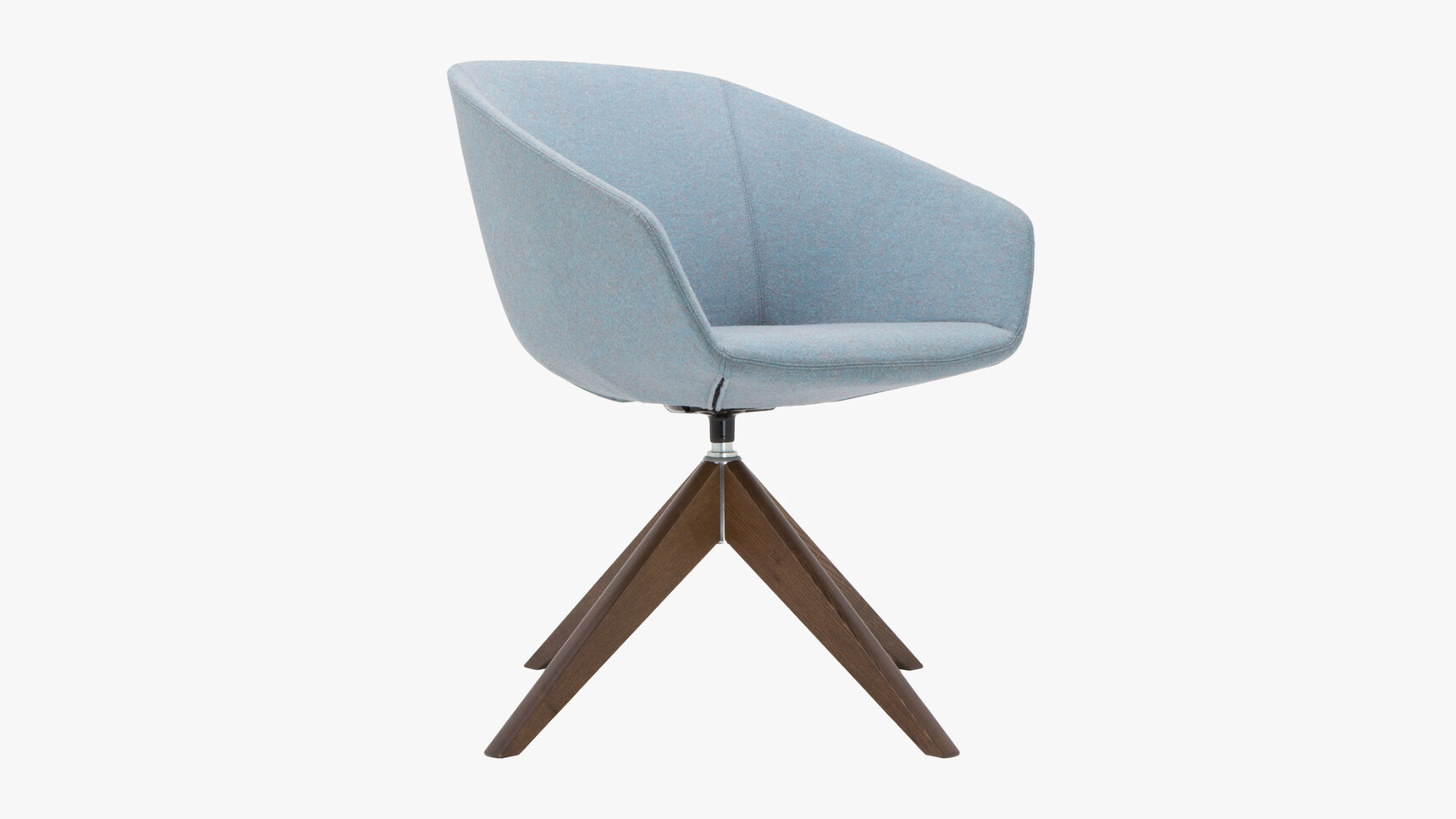Elite Office Furniture Luma Lounge Chair With Pyramidal Base Wood Family Image