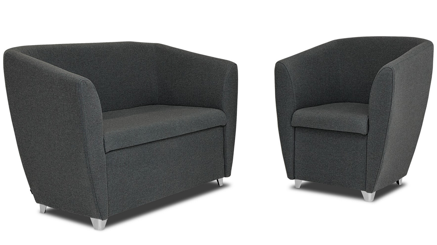 Elite Office Furniture Sofia One Seater Tub Chair And Two Seater Chair Family Image