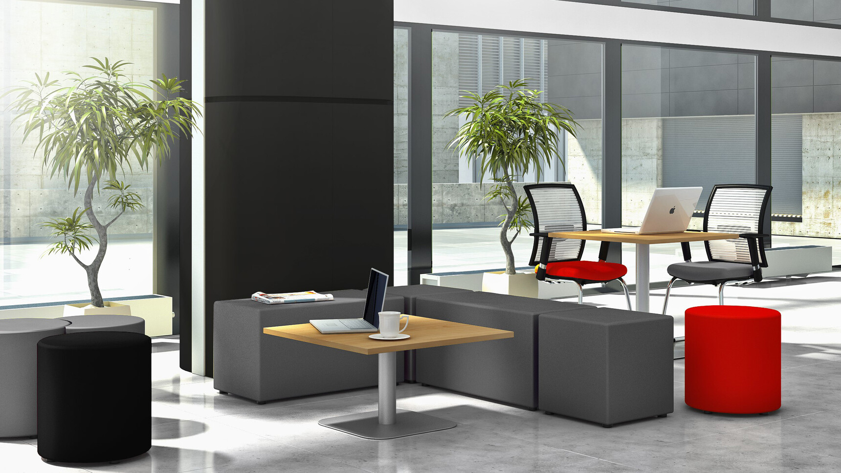 Elite Office Furniture Segment Modular Units In Office Environment