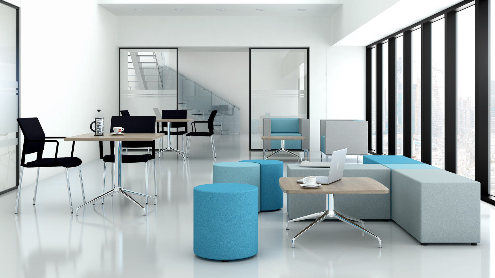 Elite Office Furniture Segment Modular Units In Office Setting