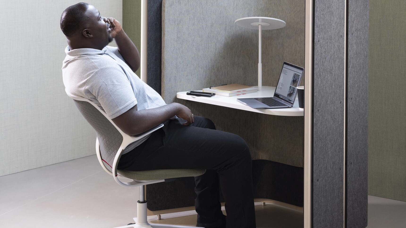 Orangebox AllowMe Midback Standard Height Office Chair With User Family Image