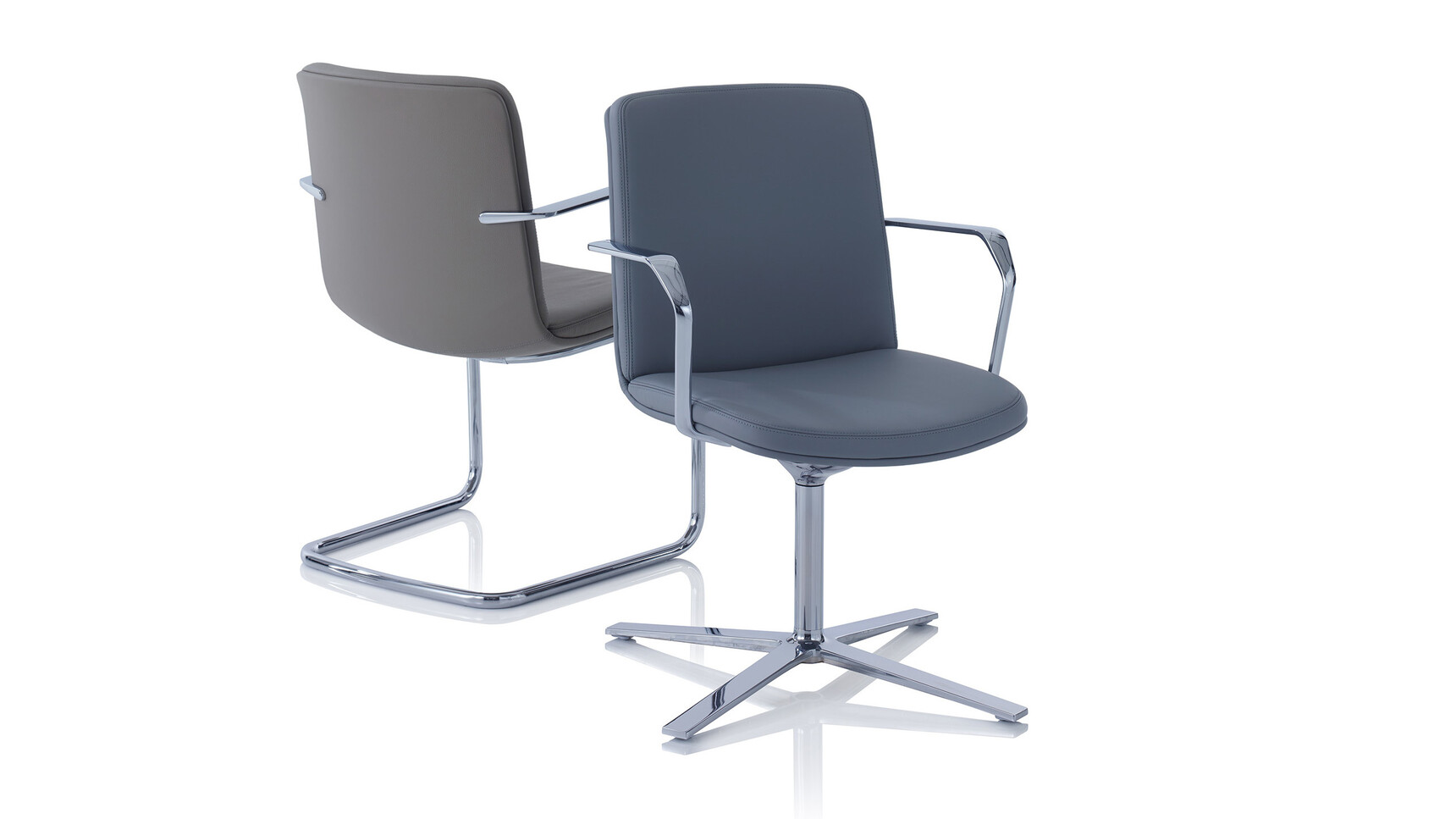 Orangebox Calder Midback Cantilever Chair With Midback Swivel Chair with Tilt Mechanism on 4 Star Base Family Image