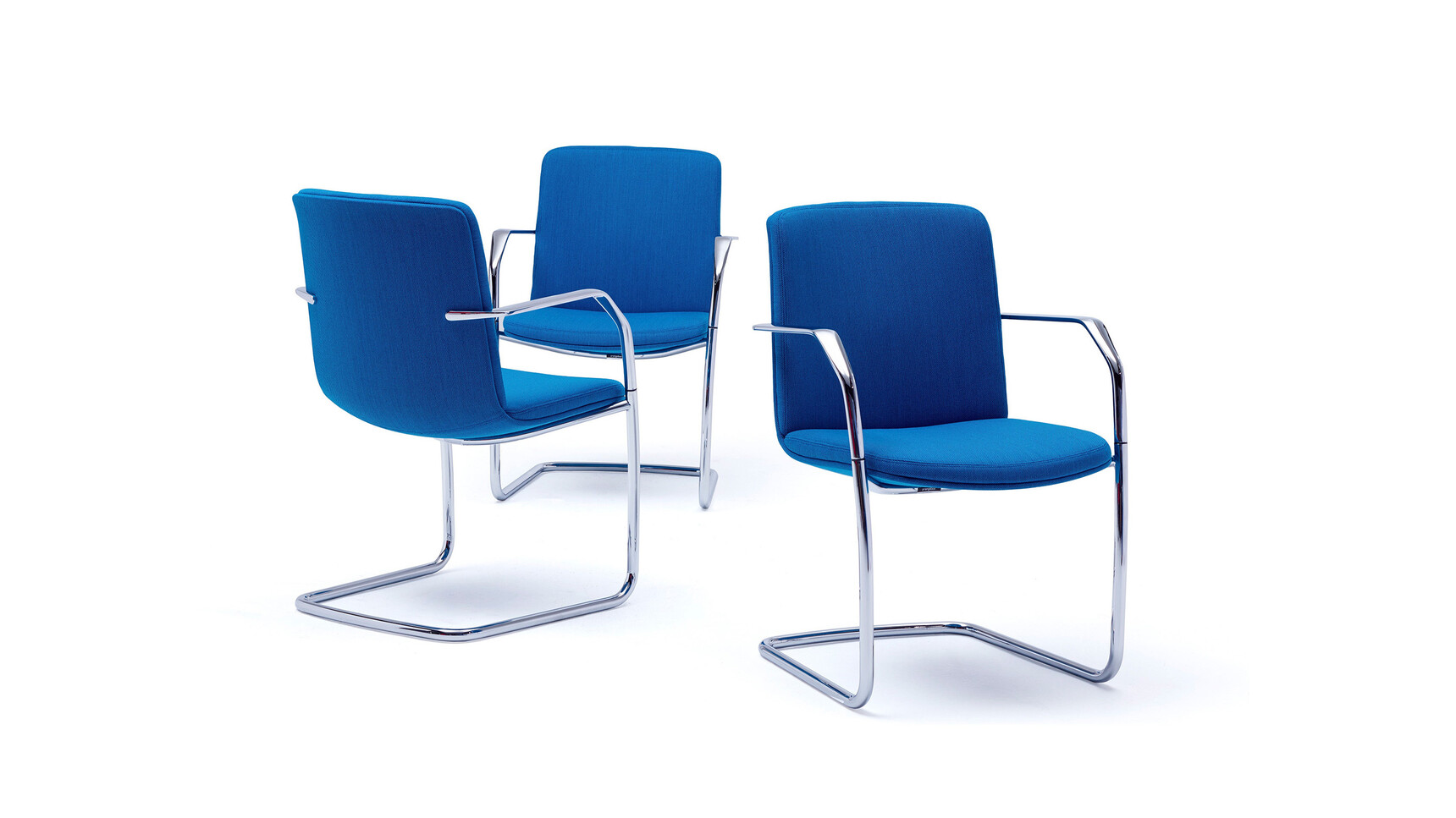 Orangebox Three Calder Midback Cantilever Chairs Family Image